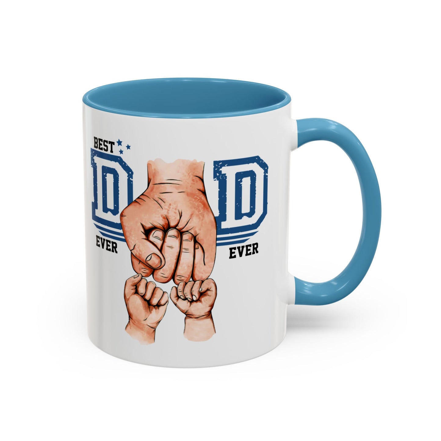 Best Dad Ever 2-kids Accent Coffee Mug | Father's Day Gift, Dad Mug, Coffee Lover Gift, Family Appreciation, Unique Drinking Cup