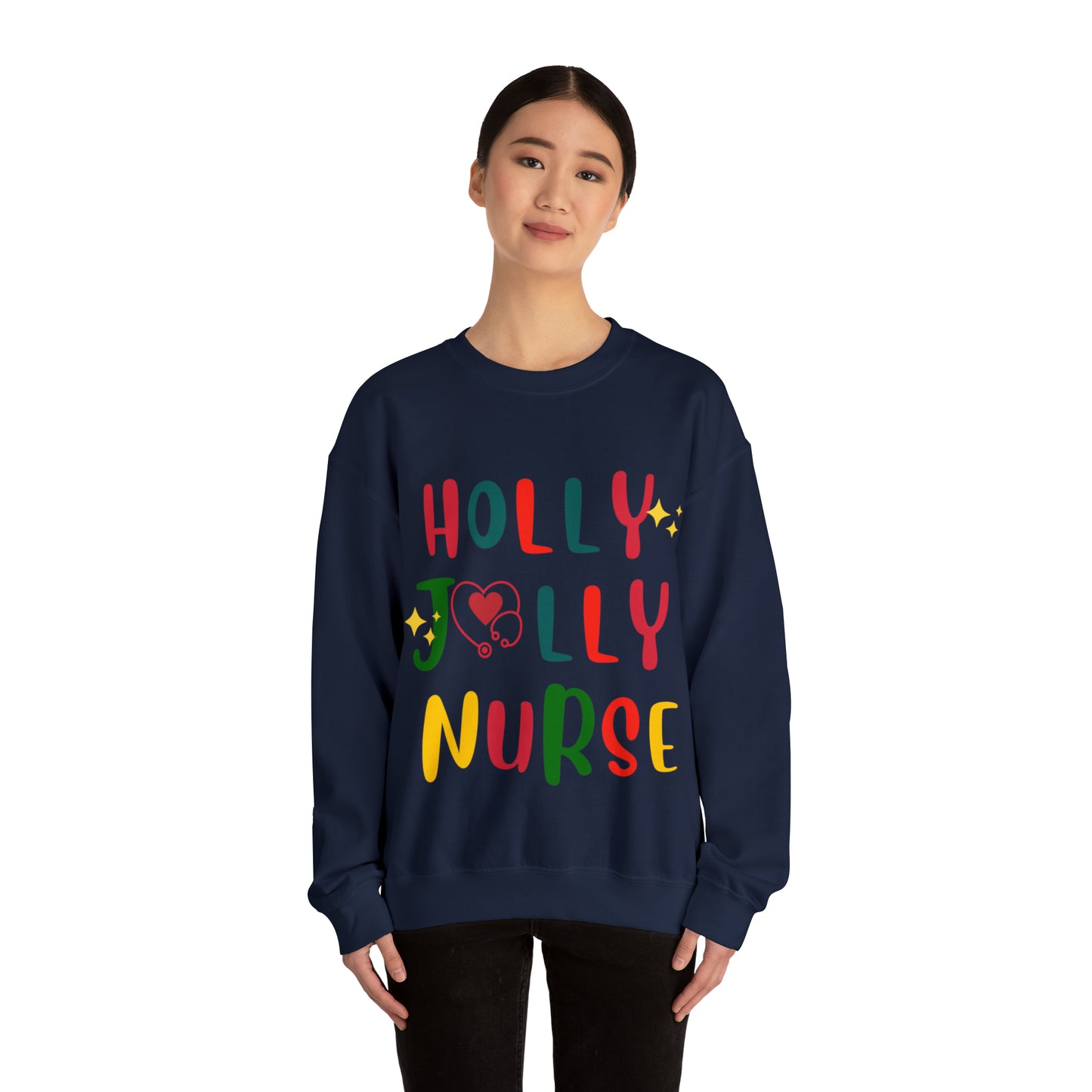 Santa's HollyJolly Nurse, Christmas Shirt, Christmas Gift, Nurse Christmas Sweatshirt, Nurse Xmas Shirt, Cute Nurse Pullover