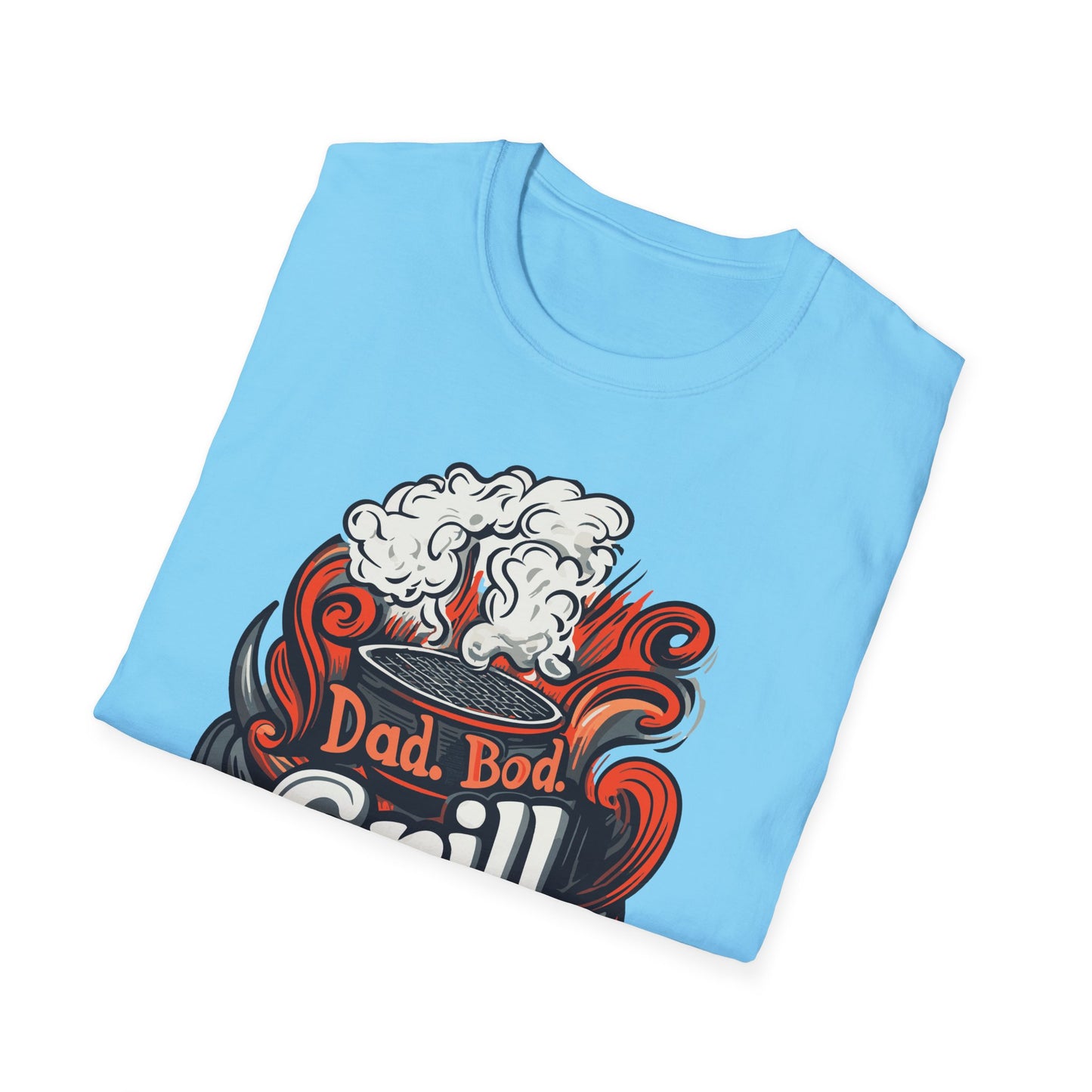 Dad, Bod Grill God T-Shirt | Father's Day Gift | Unisex Tee for Dads | Comfortable Casual Wear | Gift for Dad | Fire Theme