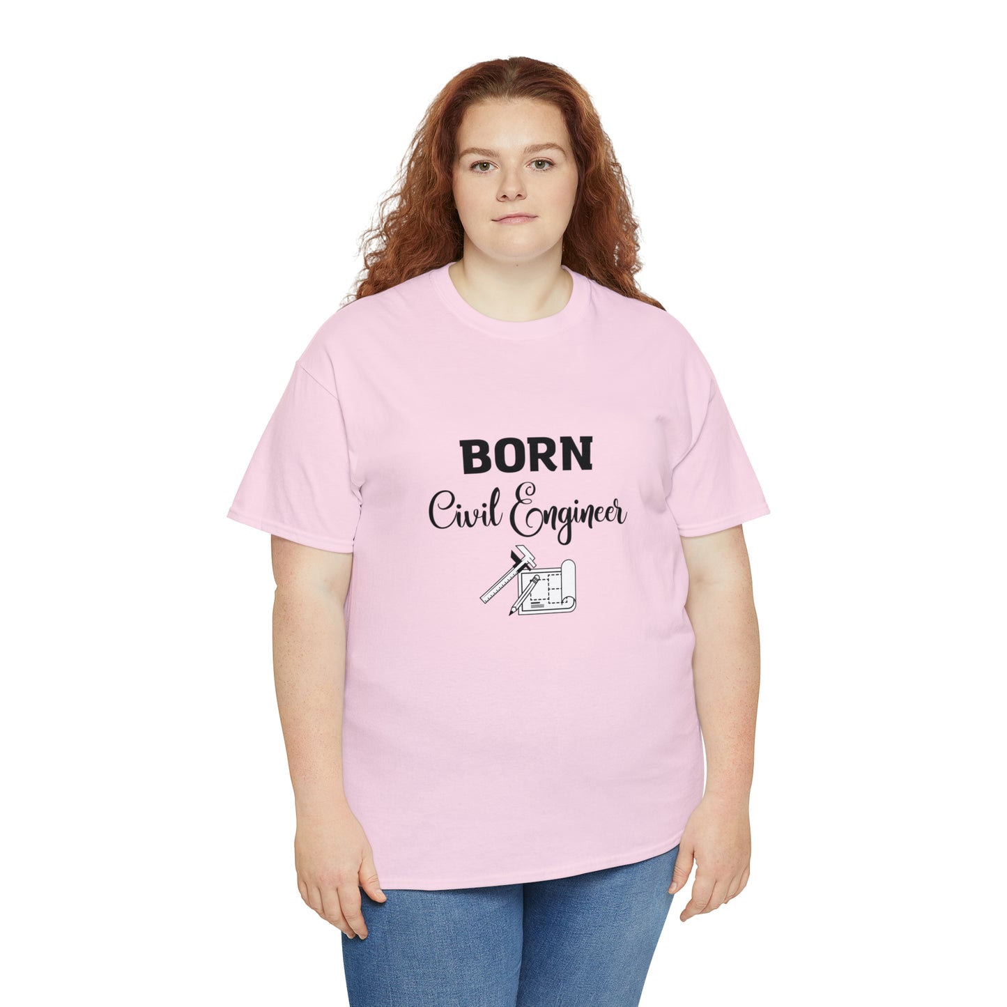 Born Civil Engineer Unisex Heavy Cotton Tee