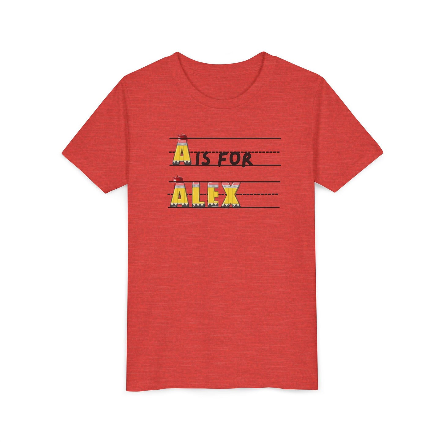 Custom Kids Name School Shirt, Back to School T-shirt, Toddler First Day of School Tee, Alphabet with Name Tee, Kindergarten Shirt with Name