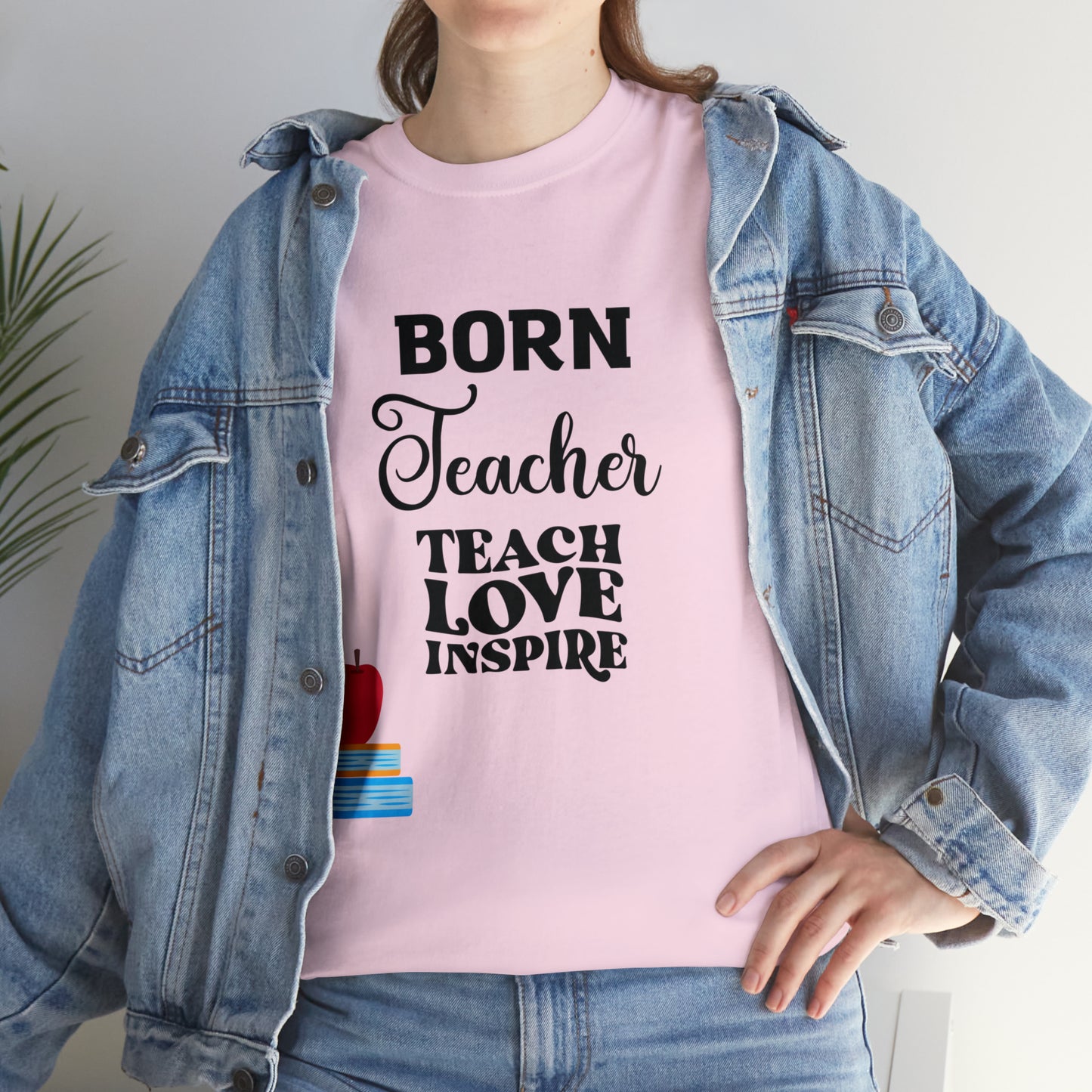 Born Teacher Unisex Heavy Cotton Tee
