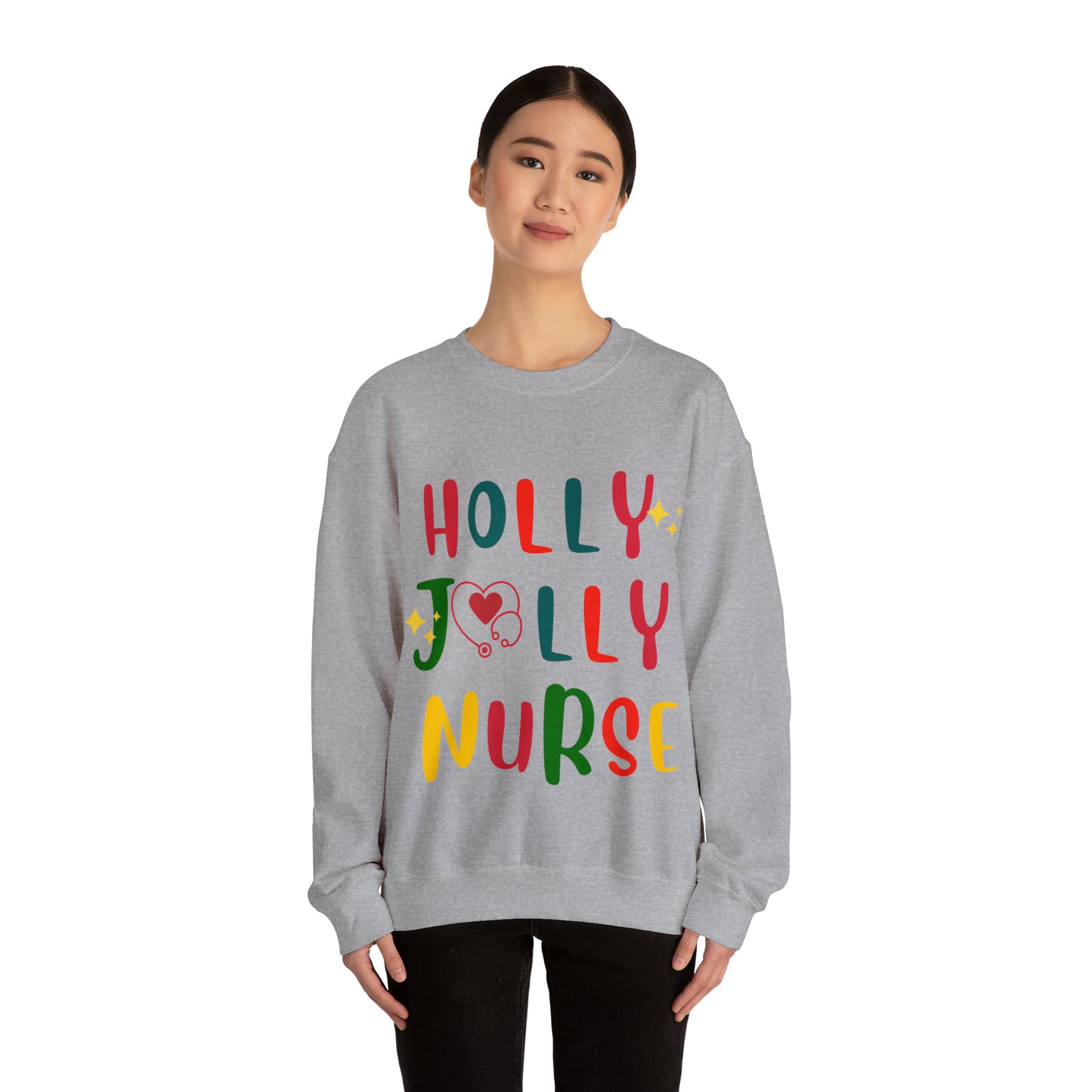 Santa's HollyJolly Nurse, Christmas Shirt, Christmas Gift, Nurse Christmas Sweatshirt, Nurse Xmas Shirt, Cute Nurse Pullover