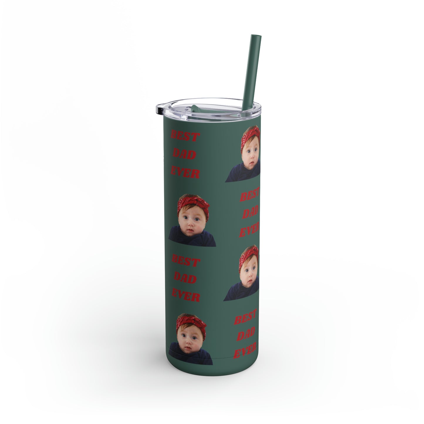 Custom Photo Tumbler, Best Dad Ever Valentine's Day gift, Dad gift, Dad tumbler, Birthday gift, Father's Day Gift, Tumblers, Gift for him, Skinny Matte Tumbler, 20oz