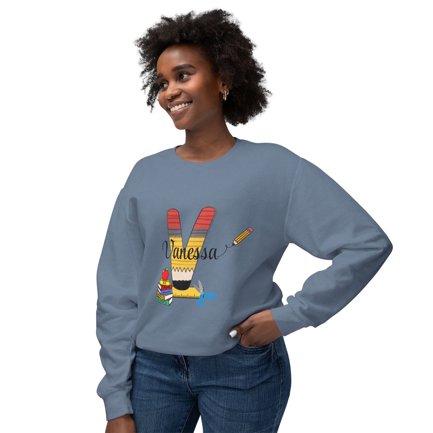 Custom name unisex alphabet sweatshirt for youth, toddlers & adults. Toddler and preschool gift, First Day Of School, fun shirt for youth