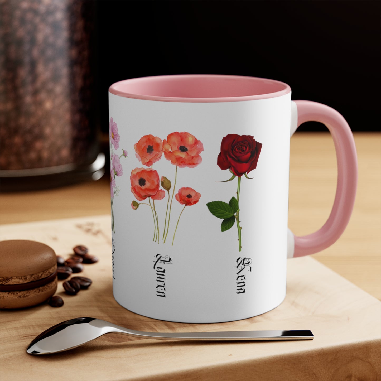 Custom Birth Month Flower mug, Mother's Day Gift, Plant Mom Mug, Custom Mom Mug, Mothers Day Mug, Plant mom mug Two-Tone Coffee Mugs