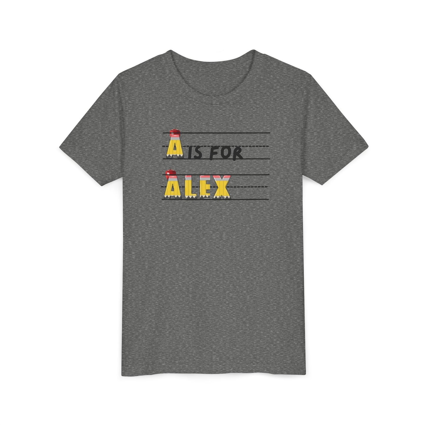 Custom Kids Name School Shirt, Back to School T-shirt, Toddler First Day of School Tee, Alphabet with Name Tee, Kindergarten Shirt with Name