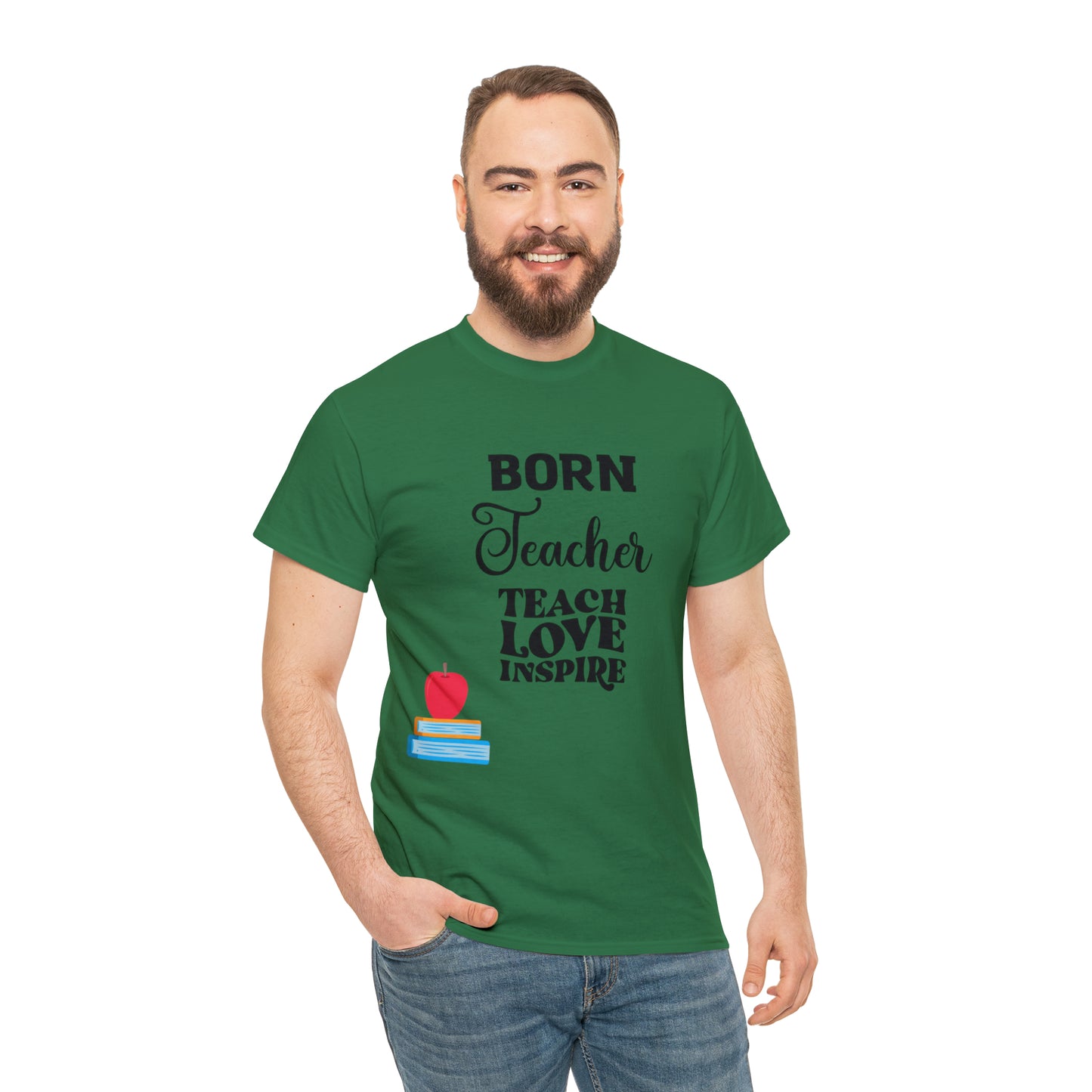 Born Teacher Unisex Heavy Cotton Tee