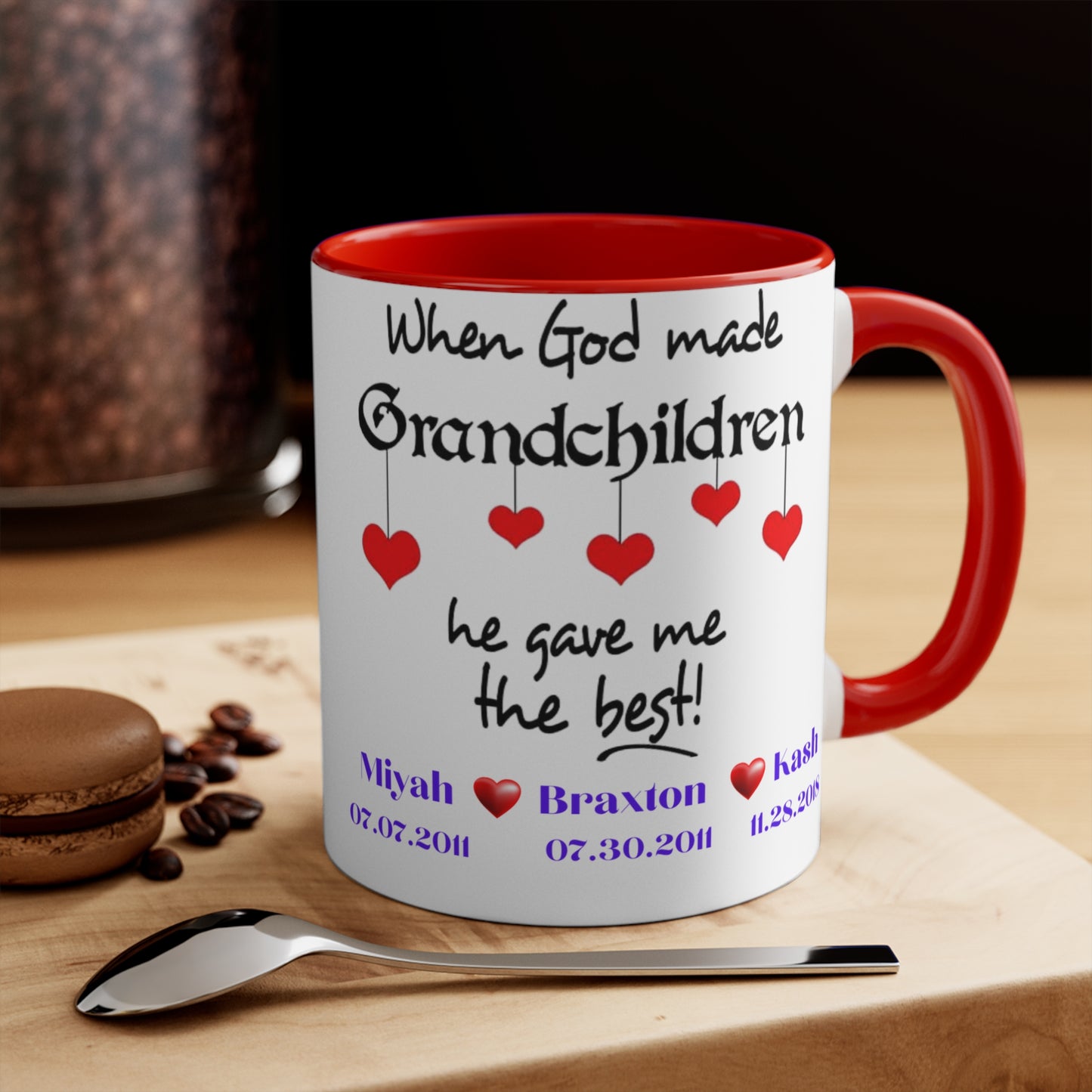 Personalized Grandma Mug With Names, Gift for Grandma, Grandparent Mug, Grandma Mug with Grandchildren's Name, Grandma Cup with Names