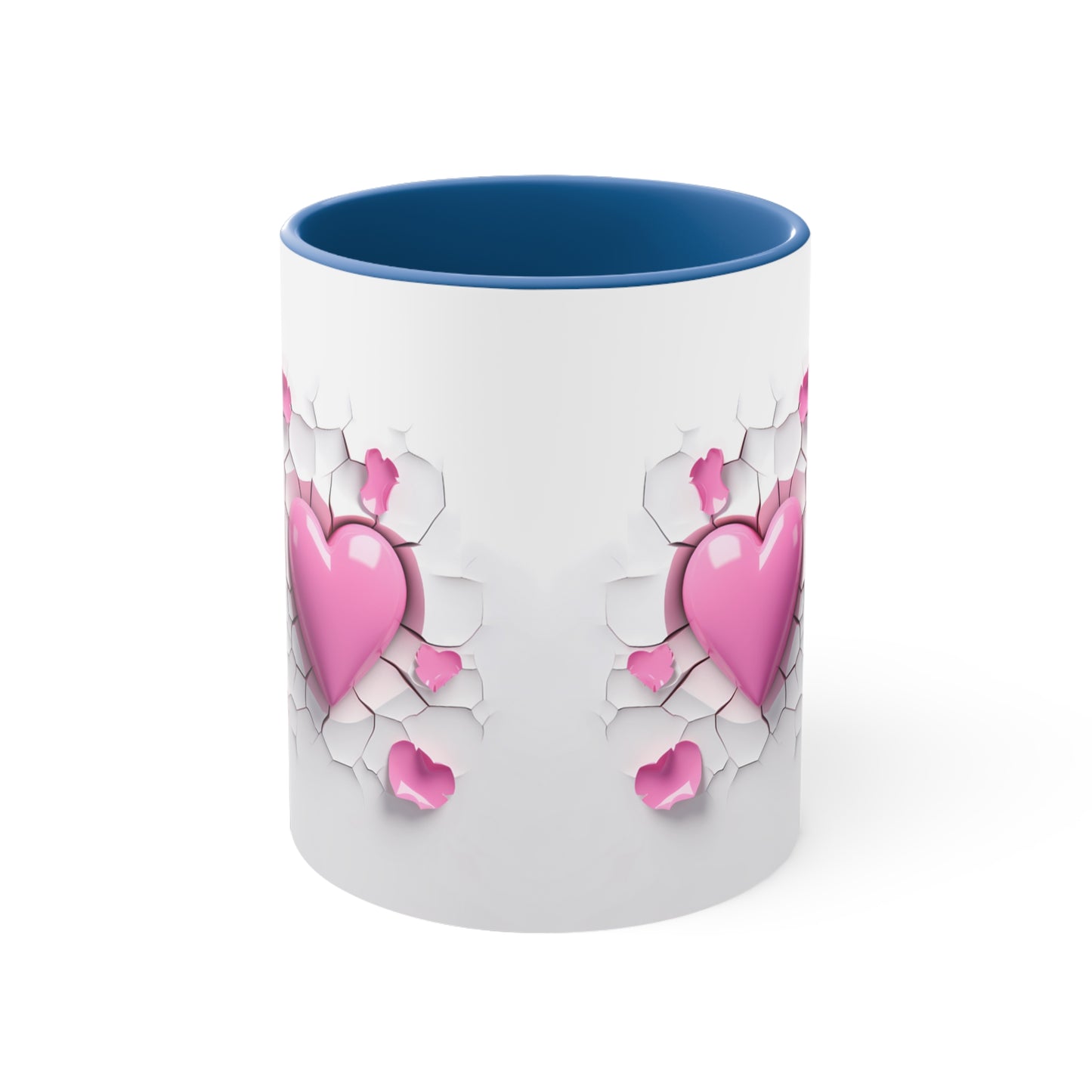 3D Valentine heart crack in the wall mug, couple mug, love heart couple mug, Funny Valentine Heart Candy, heart candy mug, conversation heart mug, Heart-Shaped Mug, Coffee Mug, 11oz