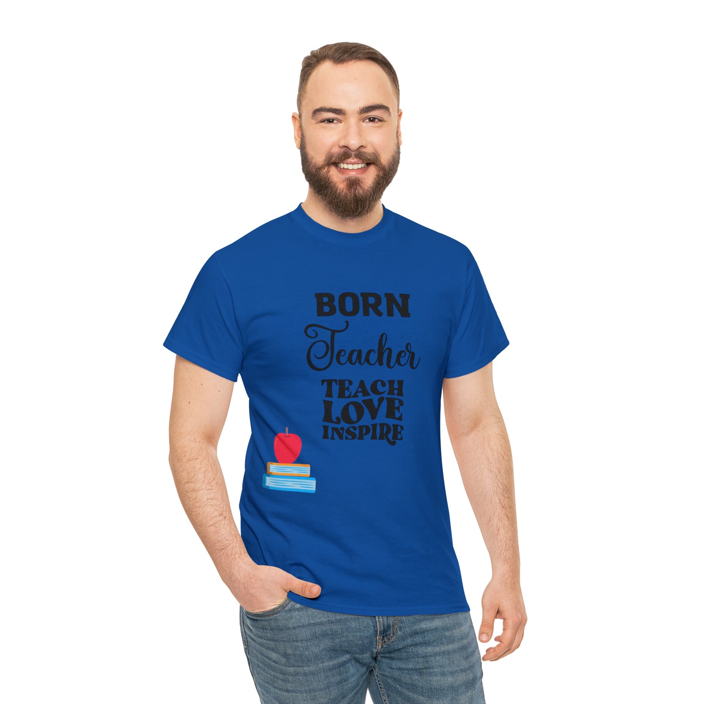 Born Teacher Unisex Heavy Cotton Tee