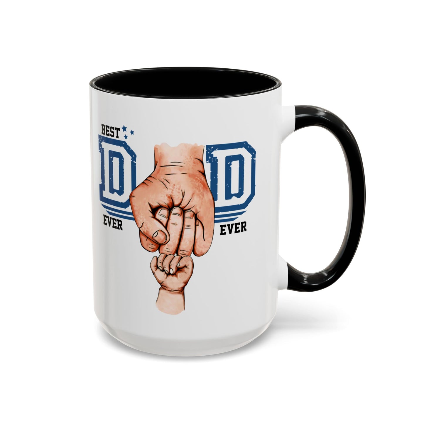 Best Dad Ever Accent Coffee Mug | Father's Day Gift, Dad Mug, Coffee Lover Gift, Family Appreciation, Unique Drinking Cup