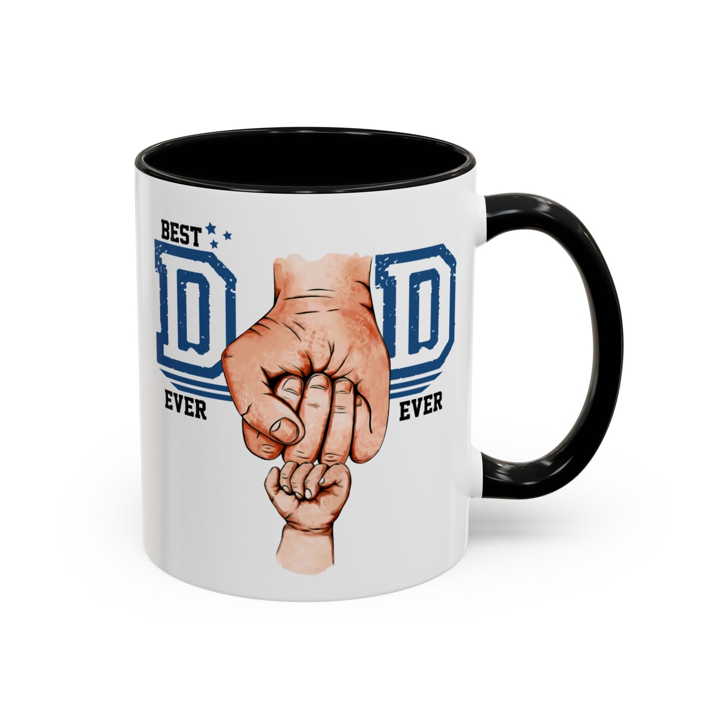Best Dad Ever Accent Coffee Mug | Father's Day Gift, Dad Mug, Coffee Lover Gift, Family Appreciation, Unique Drinking Cup