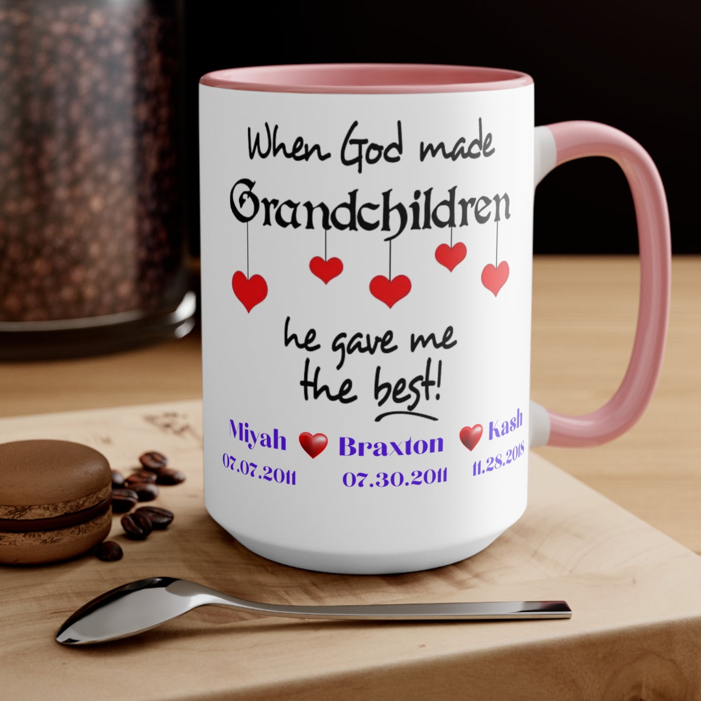 Personalized Grandma Mug With Names, Gift for Grandma, Grandparent Mug, Grandma Mug with Grandchildren's Name, Grandma Cup with Names
