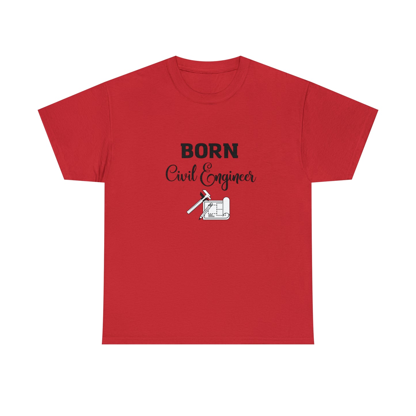 Born Civil Engineer Unisex Heavy Cotton Tee