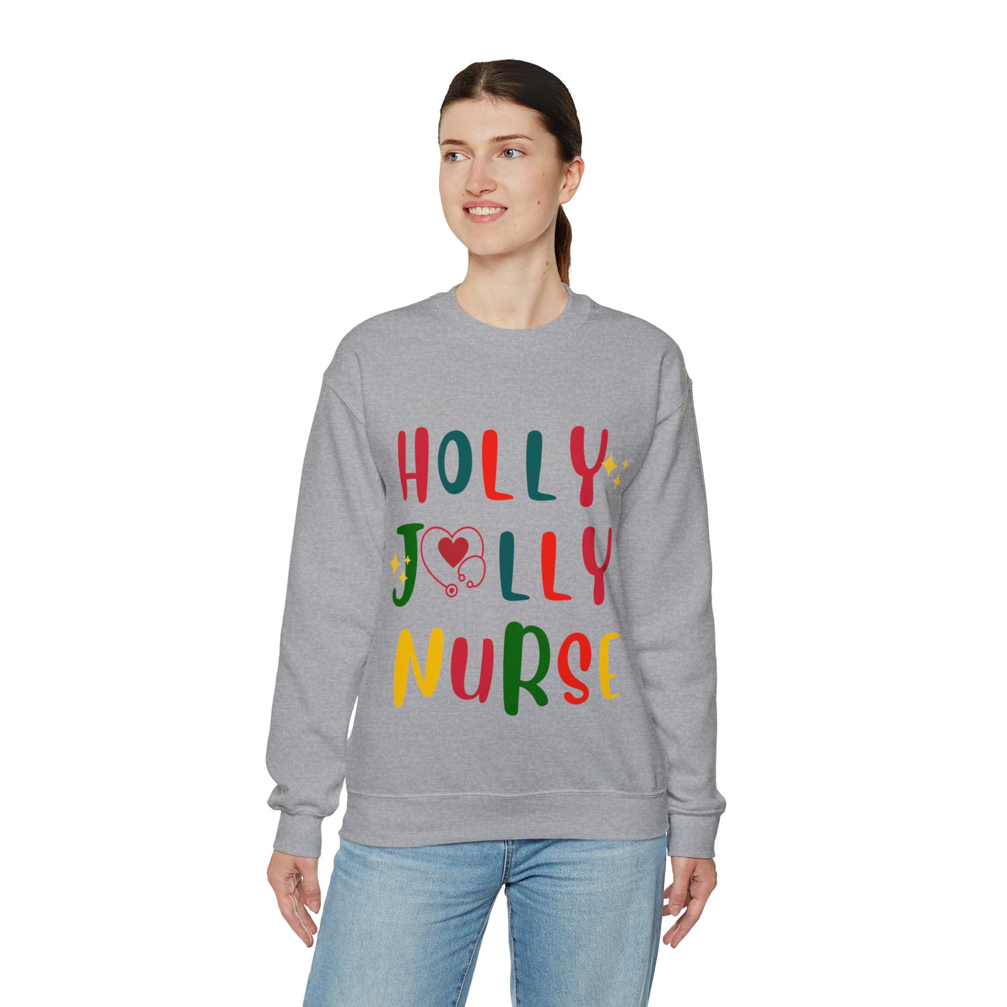 Santa's HollyJolly Nurse, Christmas Shirt, Christmas Gift, Nurse Christmas Sweatshirt, Nurse Xmas Shirt, Cute Nurse Pullover