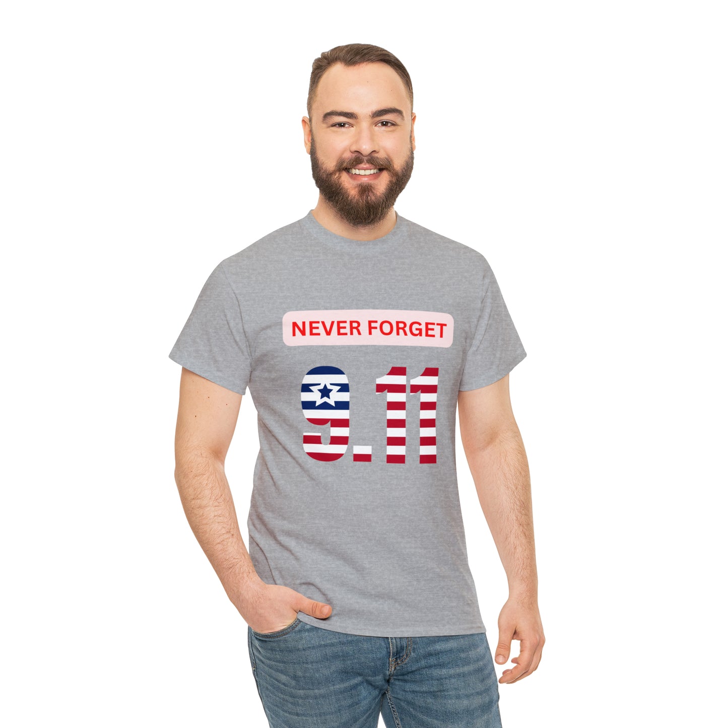 Unisex Heavy Cotton Tee - Never Forget 9/11