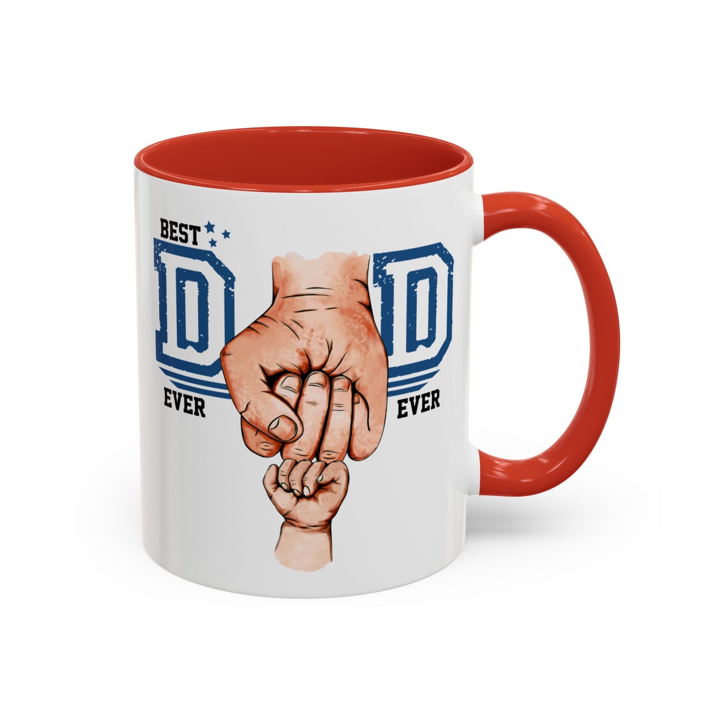 Best Dad Ever Accent Coffee Mug | Father's Day Gift, Dad Mug, Coffee Lover Gift, Family Appreciation, Unique Drinking Cup