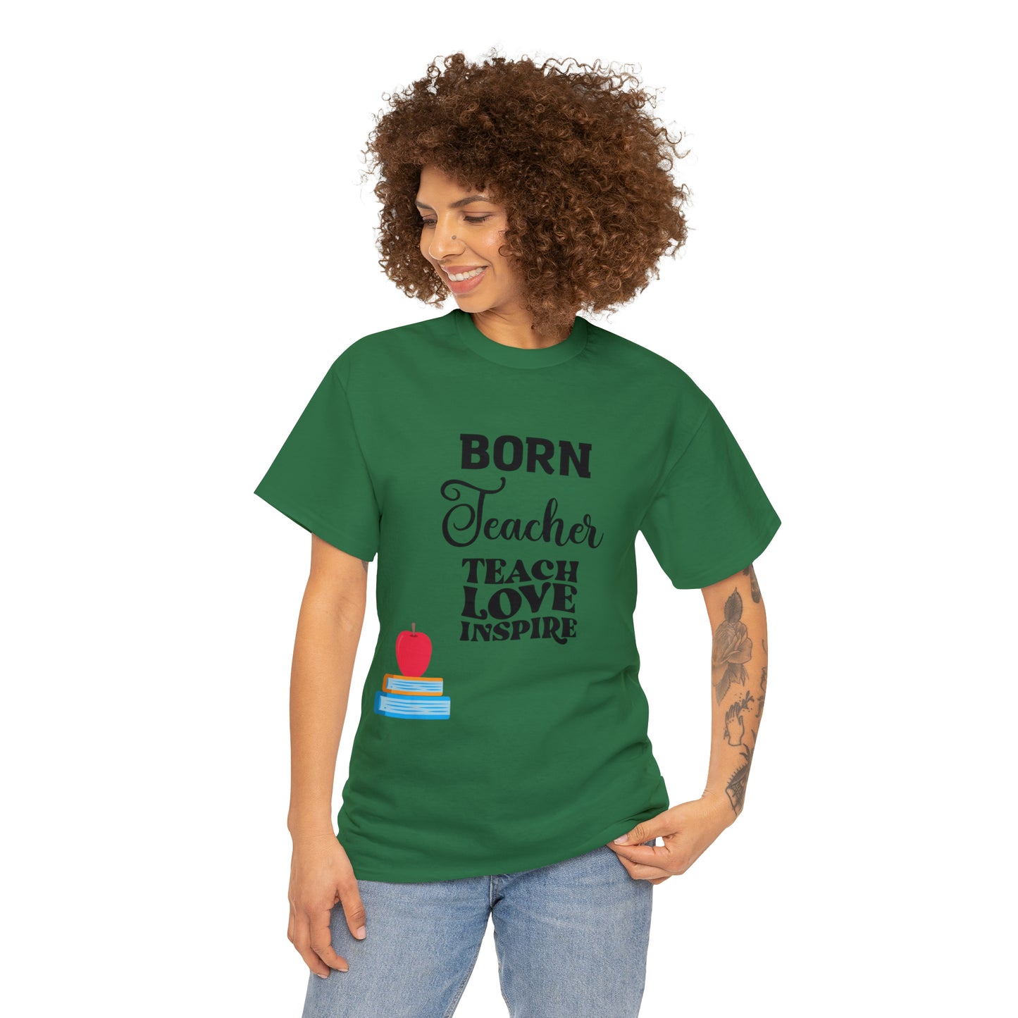 Born Teacher Unisex Heavy Cotton Tee