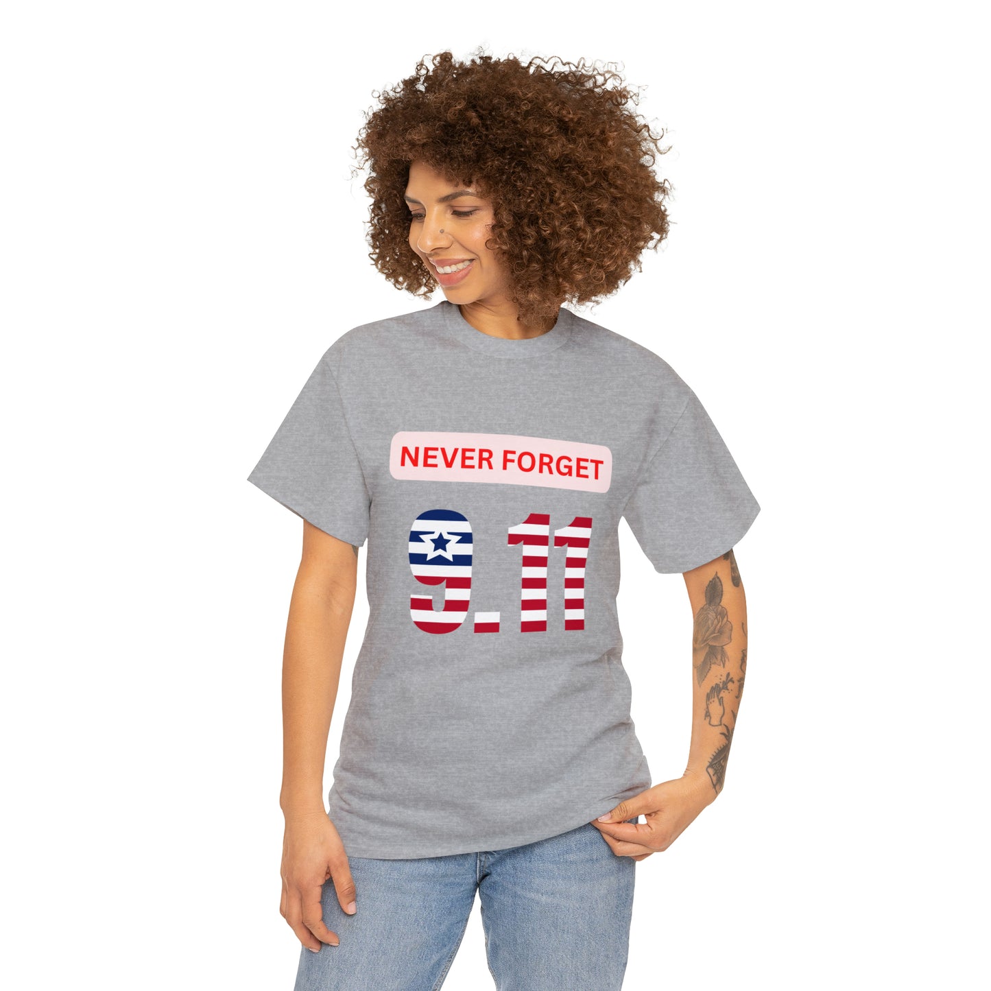 Unisex Heavy Cotton Tee - Never Forget 9/11