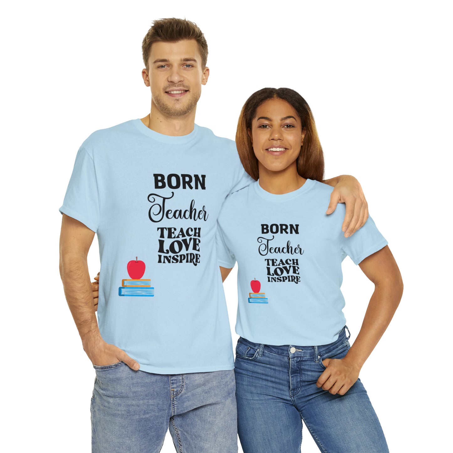 Born Teacher Unisex Heavy Cotton Tee