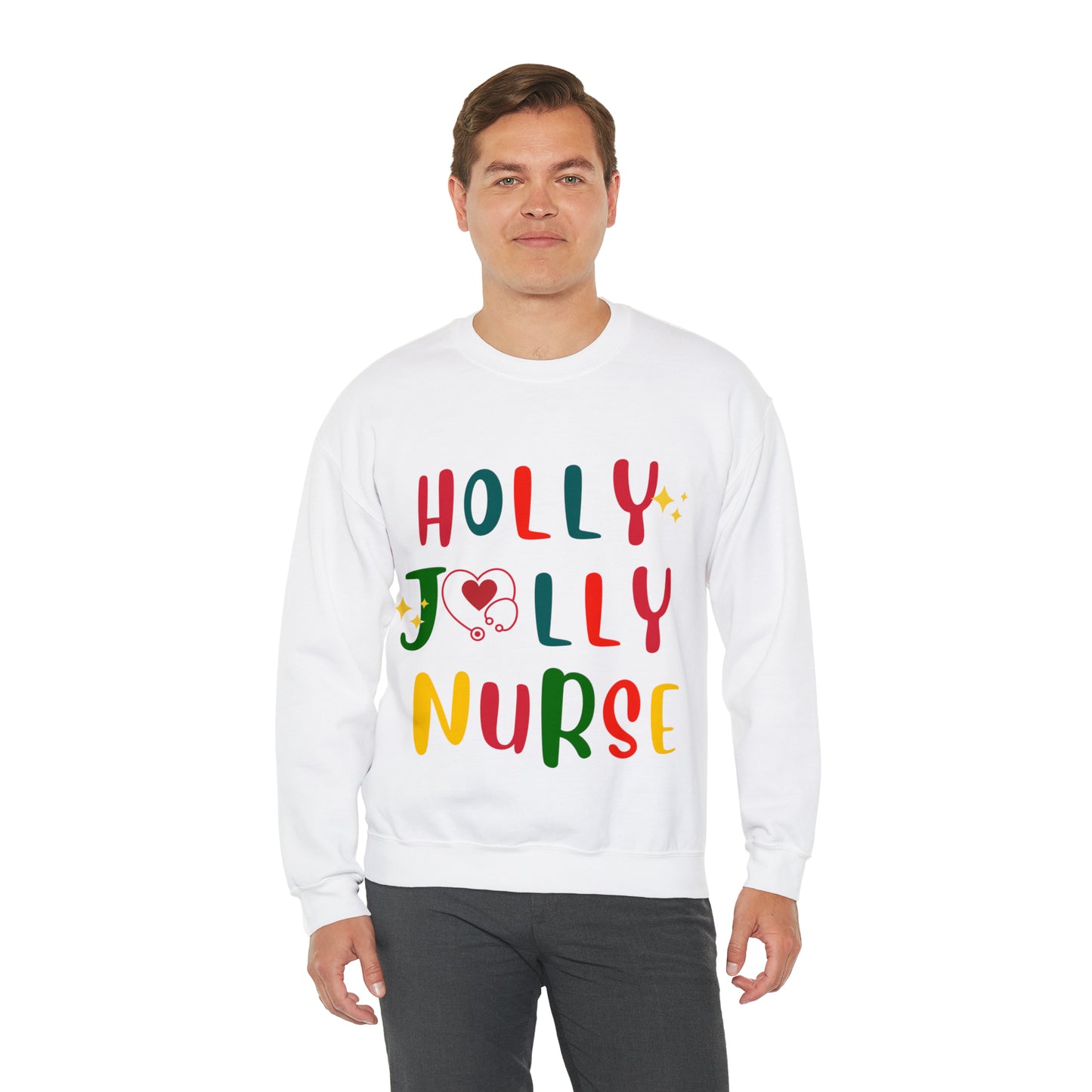Santa's HollyJolly Nurse, Christmas Shirt, Christmas Gift, Nurse Christmas Sweatshirt, Nurse Xmas Shirt, Cute Nurse Pullover