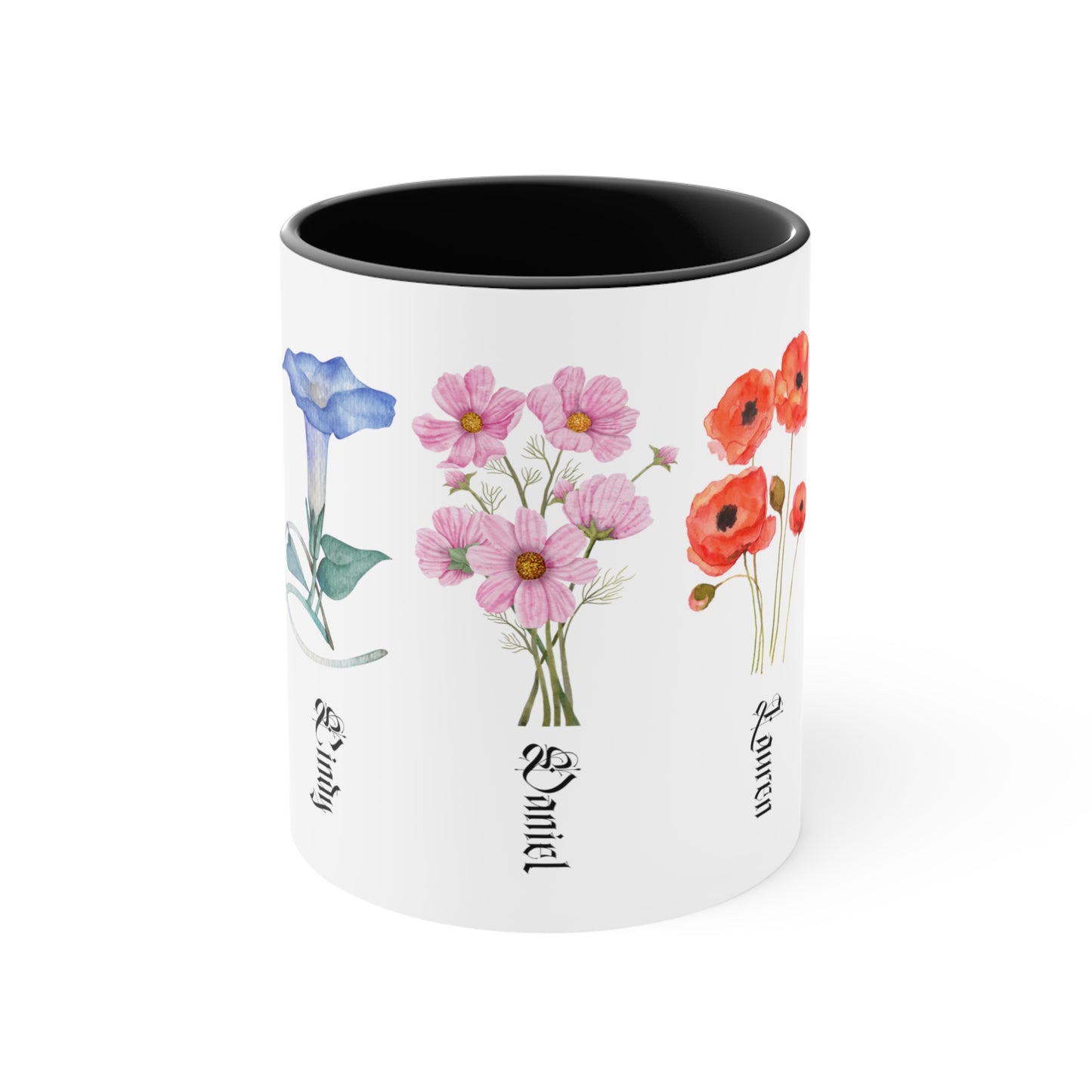 Custom Birth Month Flower mug, Mother's Day Gift, Plant Mom Mug, Custom Mom Mug, Mothers Day Mug, Plant mom mug Two-Tone Coffee Mugs