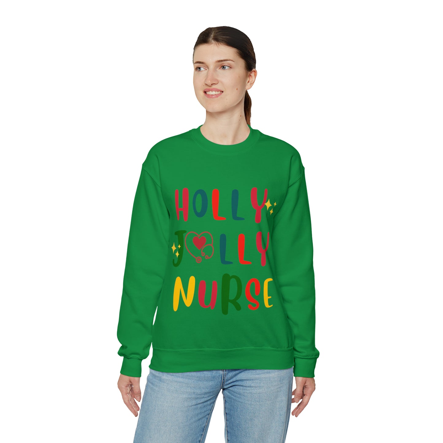 Santa's HollyJolly Nurse, Christmas Shirt, Christmas Gift, Nurse Christmas Sweatshirt, Nurse Xmas Shirt, Cute Nurse Pullover