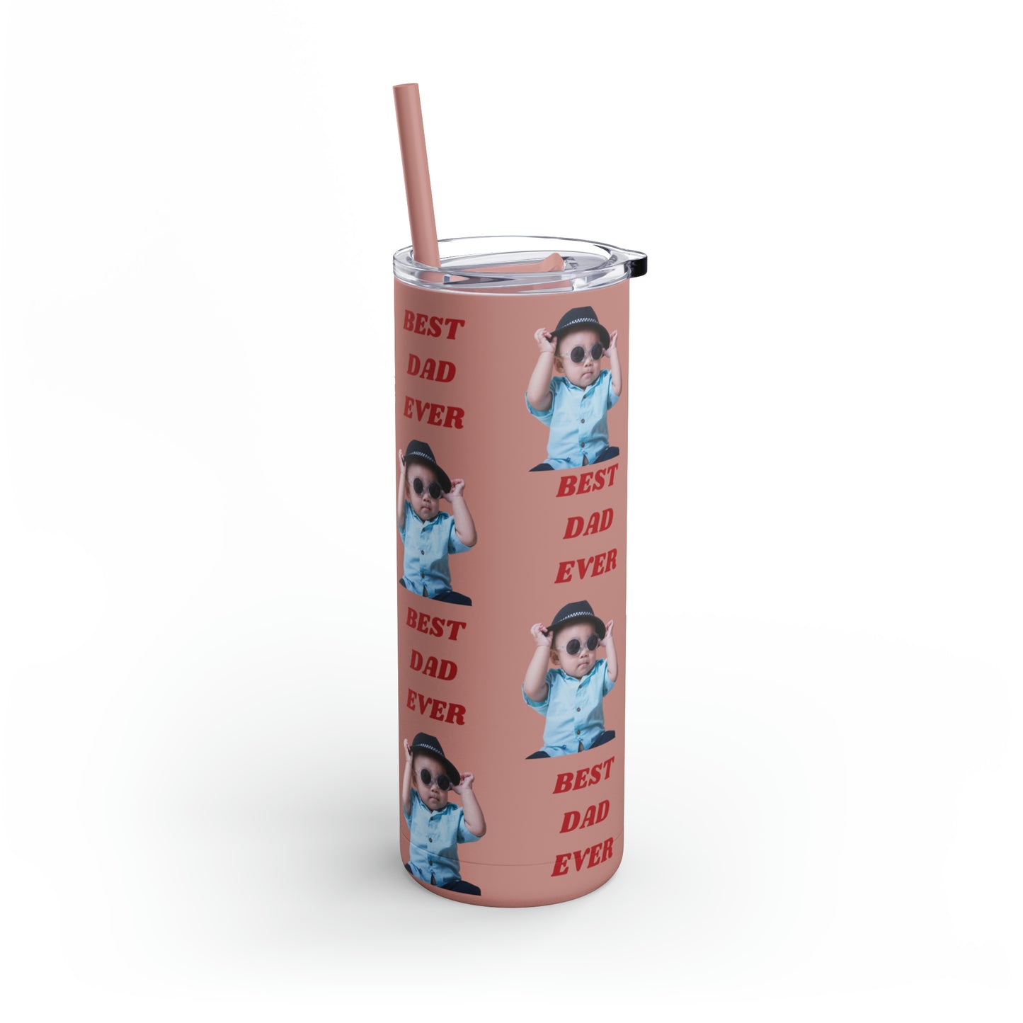 Custom Photo Tumbler, Best Dad Ever Valentine's Day gift, Dad gift, Dad tumbler, Birthday gift, Father's Day Gift, Tumblers, Gift for him, Skinny Matte Tumbler, 20oz