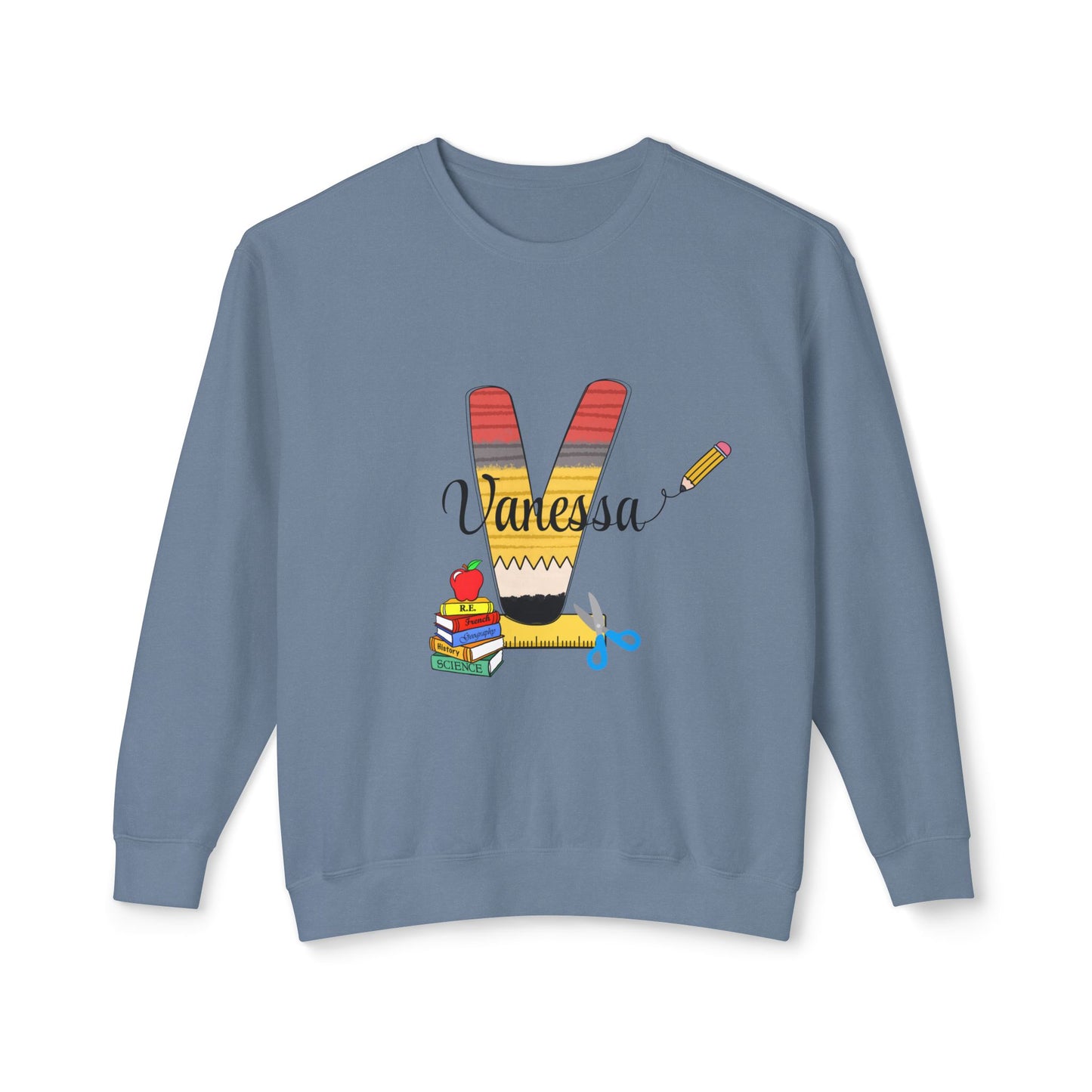 Custom name unisex alphabet sweatshirt for youth, toddlers & adults. Toddler and preschool gift, First Day Of School, fun shirt for youth