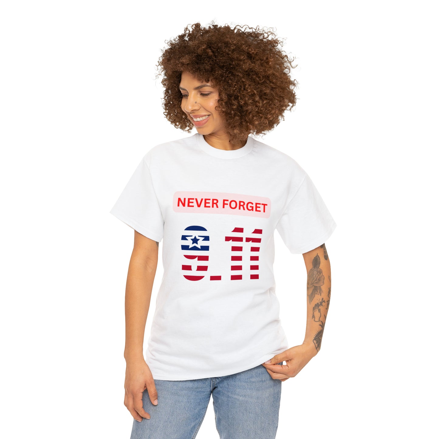 Unisex Heavy Cotton Tee - Never Forget 9/11