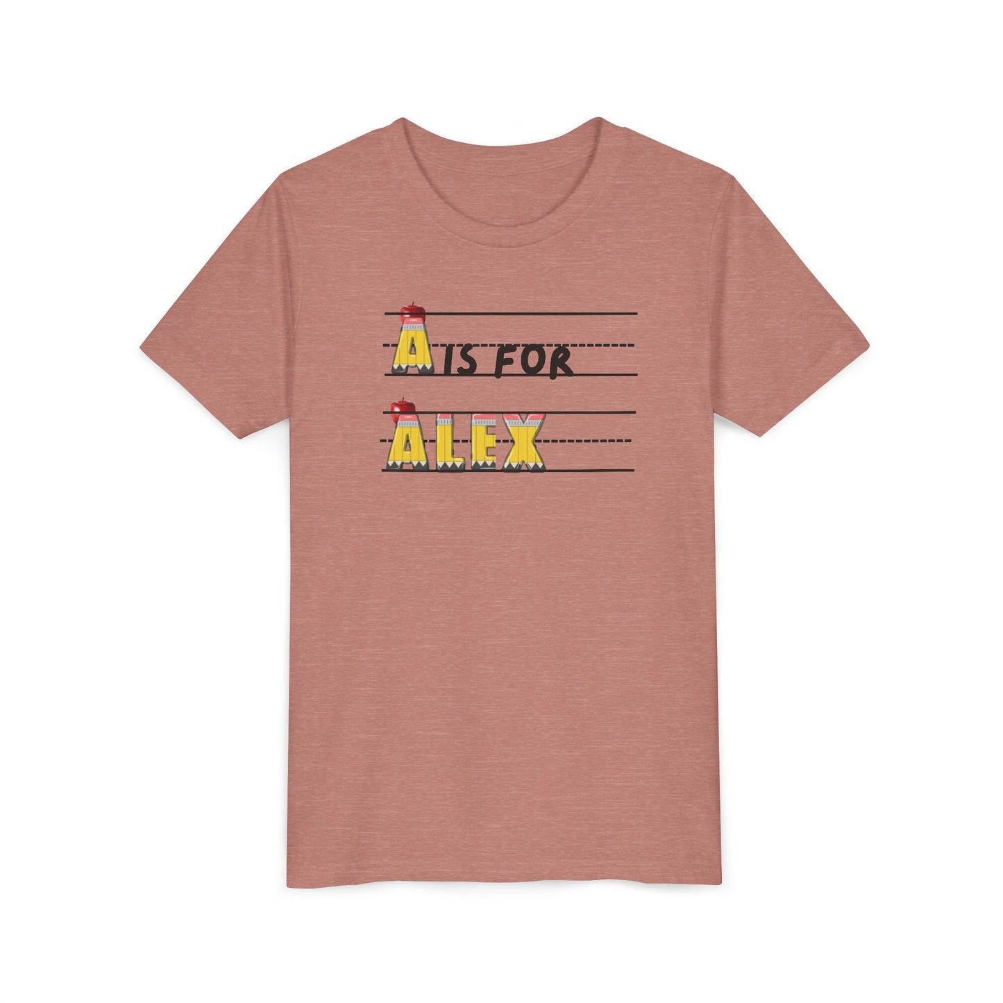 Custom Kids Name School Shirt, Back to School T-shirt, Toddler First Day of School Tee, Alphabet with Name Tee, Kindergarten Shirt with Name