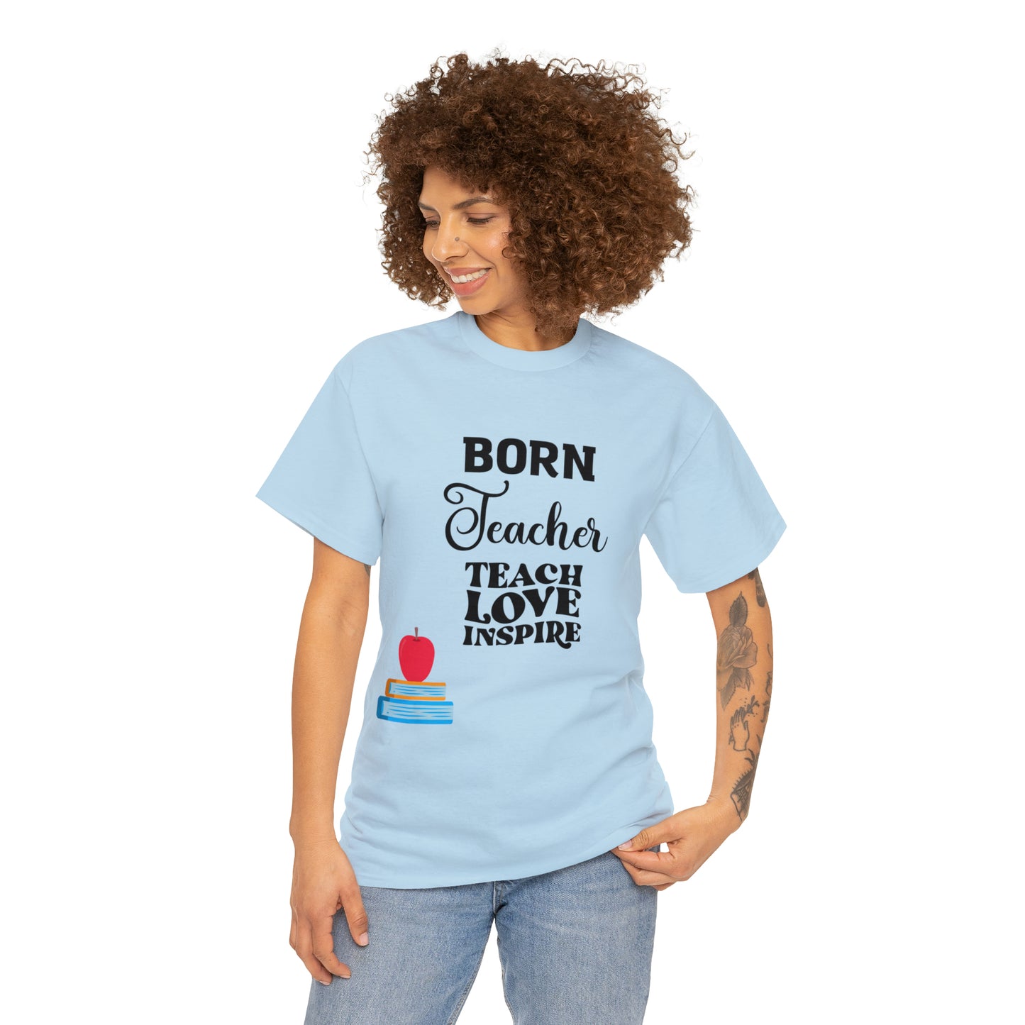 Born Teacher Unisex Heavy Cotton Tee