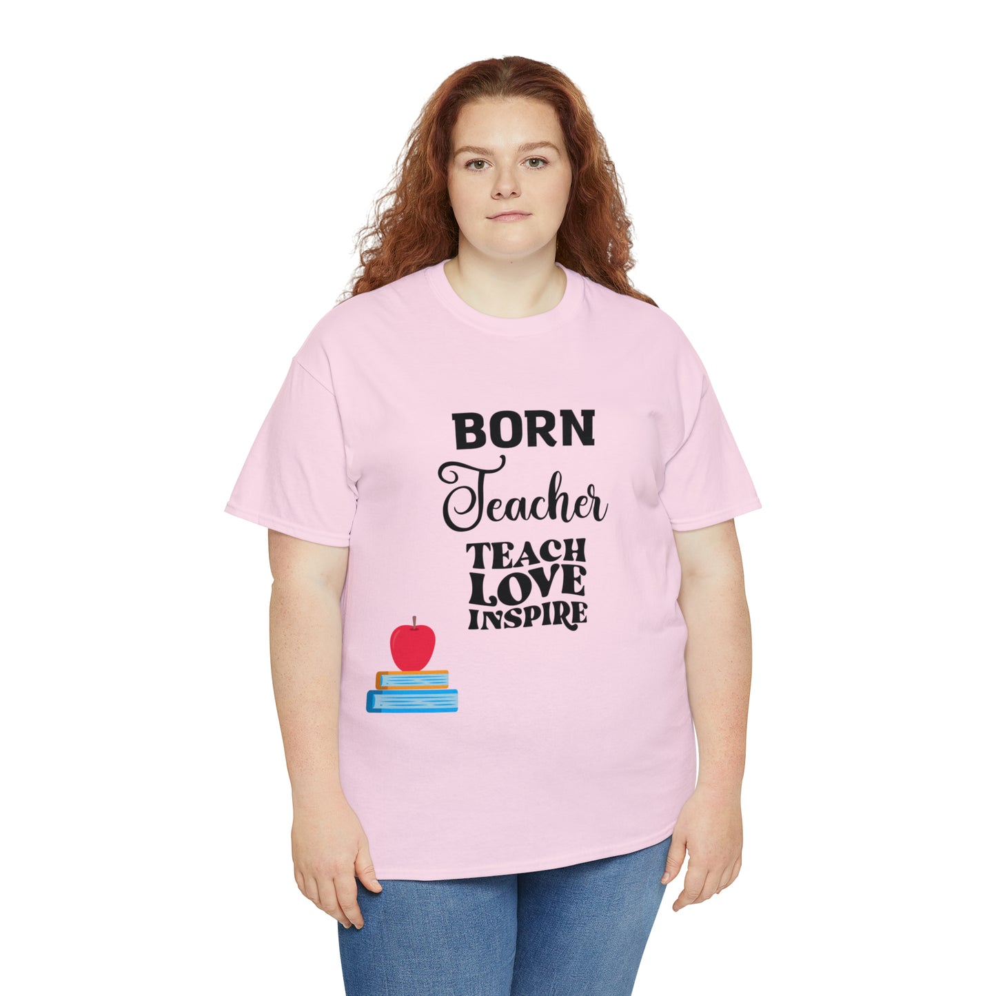 Born Teacher Unisex Heavy Cotton Tee
