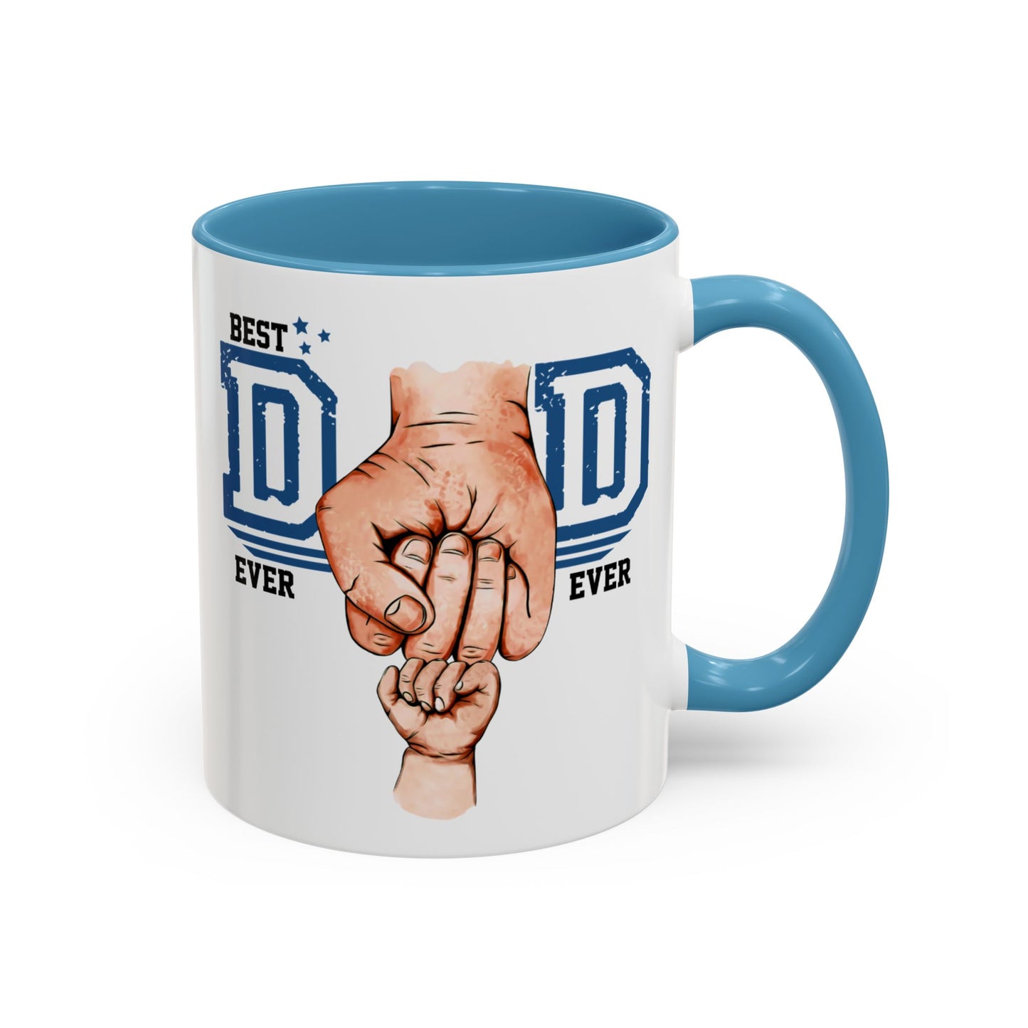 Best Dad Ever Accent Coffee Mug | Father's Day Gift, Dad Mug, Coffee Lover Gift, Family Appreciation, Unique Drinking Cup
