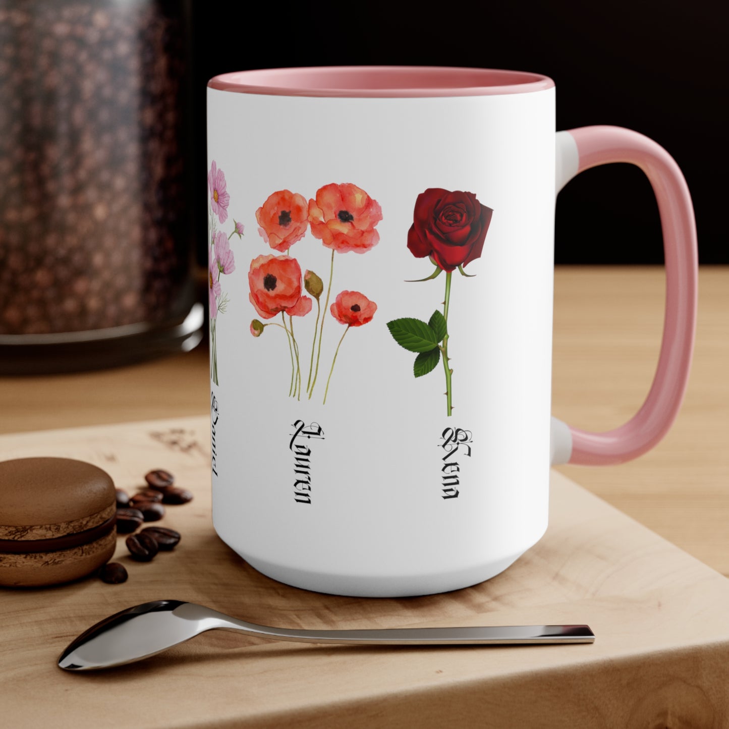 Custom Birth Month Flower mug, Mother's Day Gift, Plant Mom Mug, Custom Mom Mug, Mothers Day Mug, Plant mom mug Two-Tone Coffee Mugs