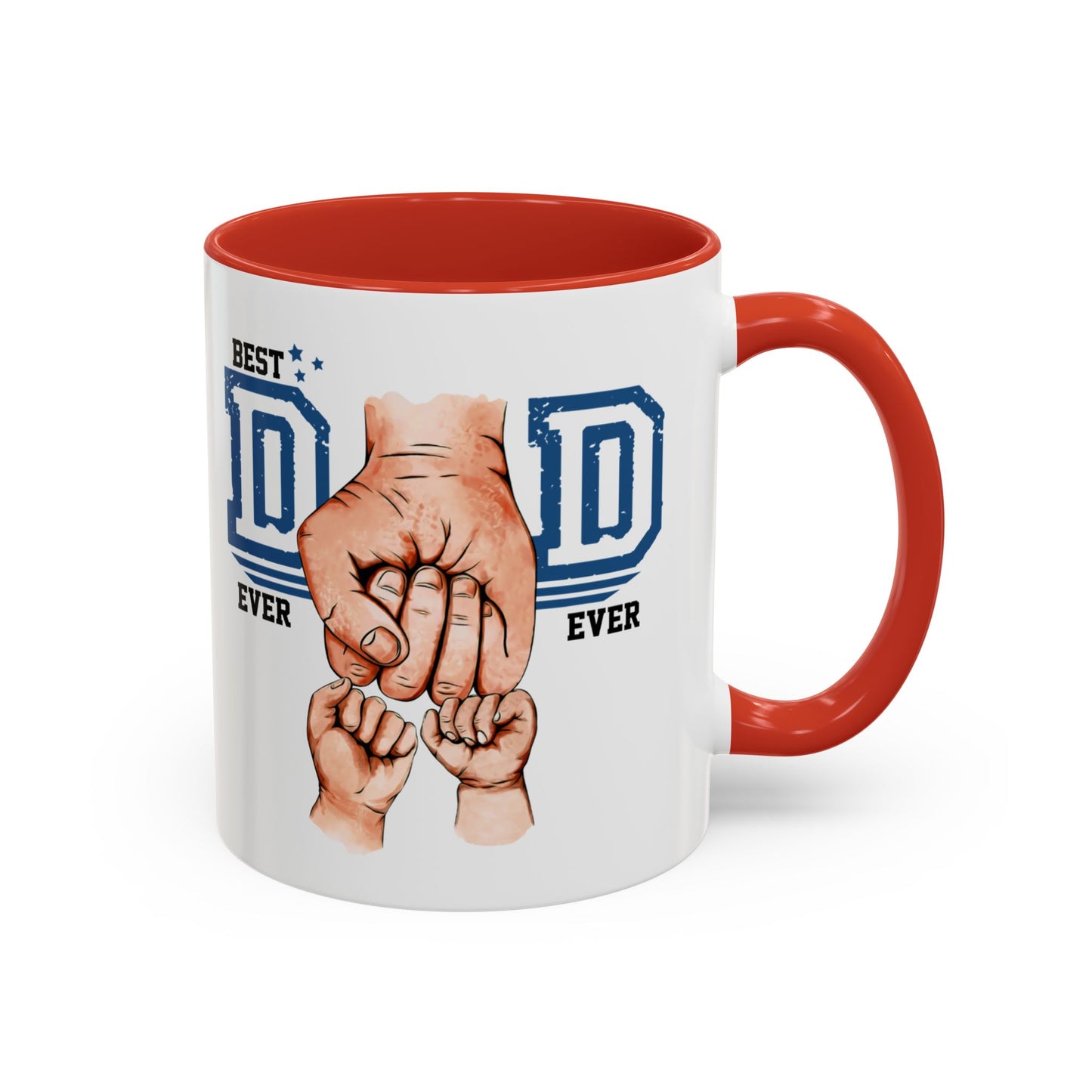 Best Dad Ever 2-kids Accent Coffee Mug | Father's Day Gift, Dad Mug, Coffee Lover Gift, Family Appreciation, Unique Drinking Cup