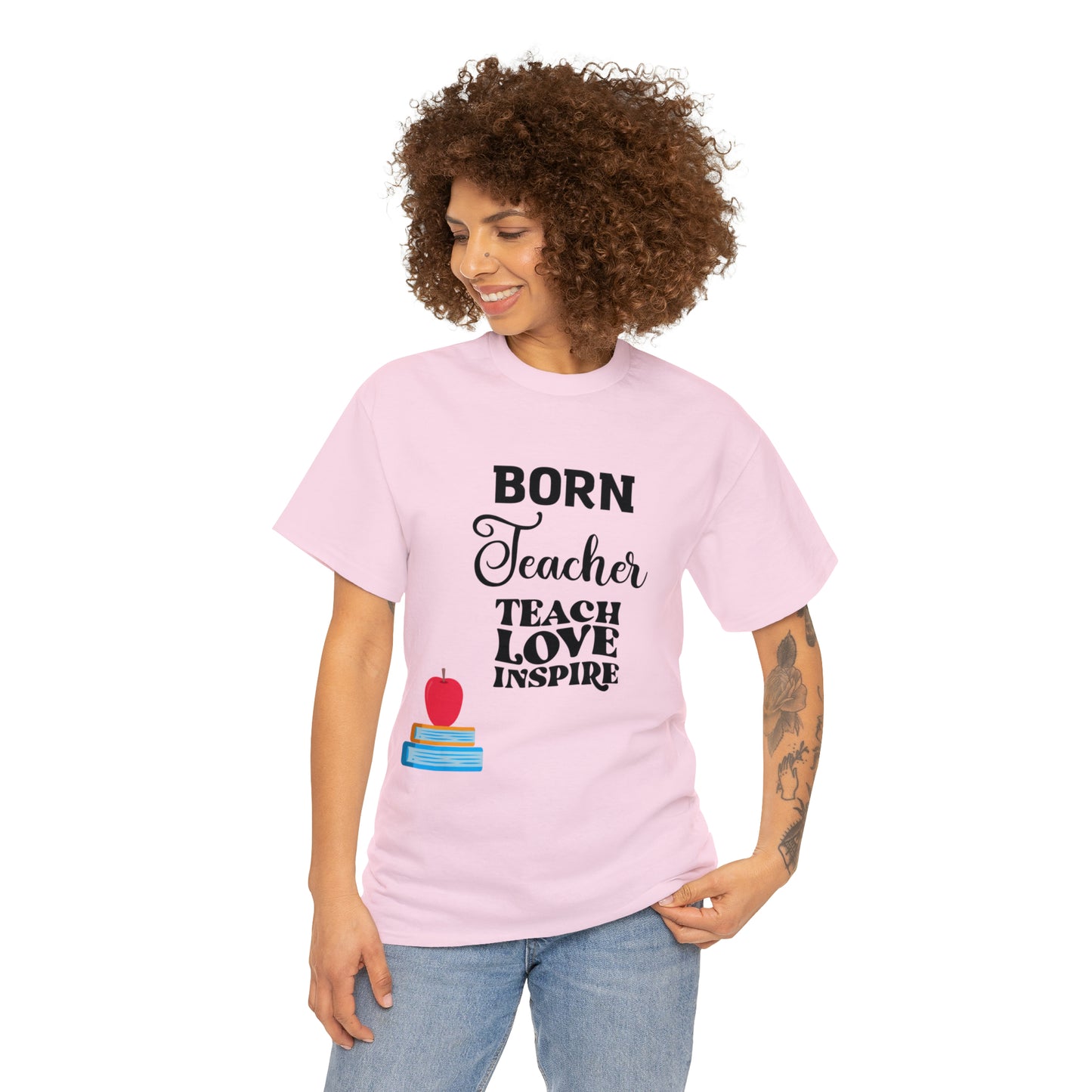 Born Teacher Unisex Heavy Cotton Tee