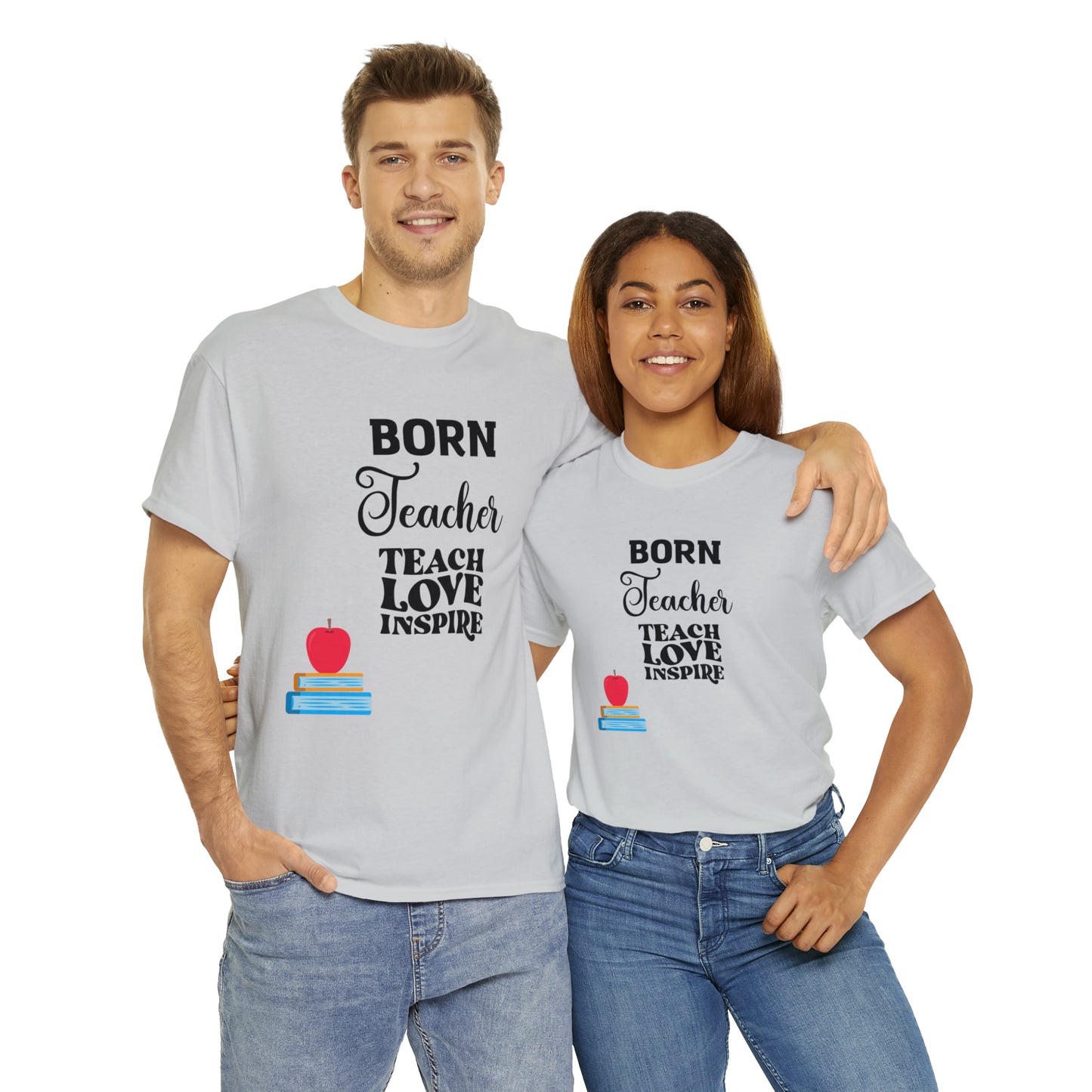 Born Teacher Unisex Heavy Cotton Tee