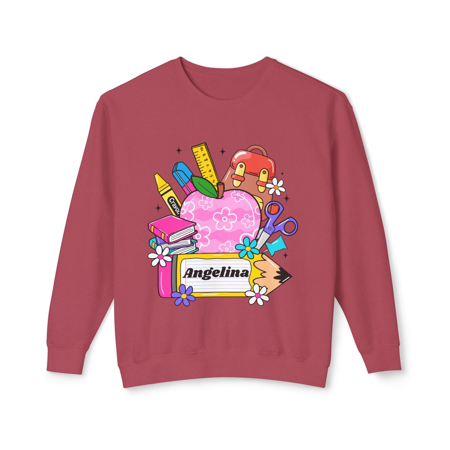 Custom name unisex alphabet sweatshirt for youth, toddlers & adults. Toddler and preschool gift, First Day Of School, fun shirt for youth