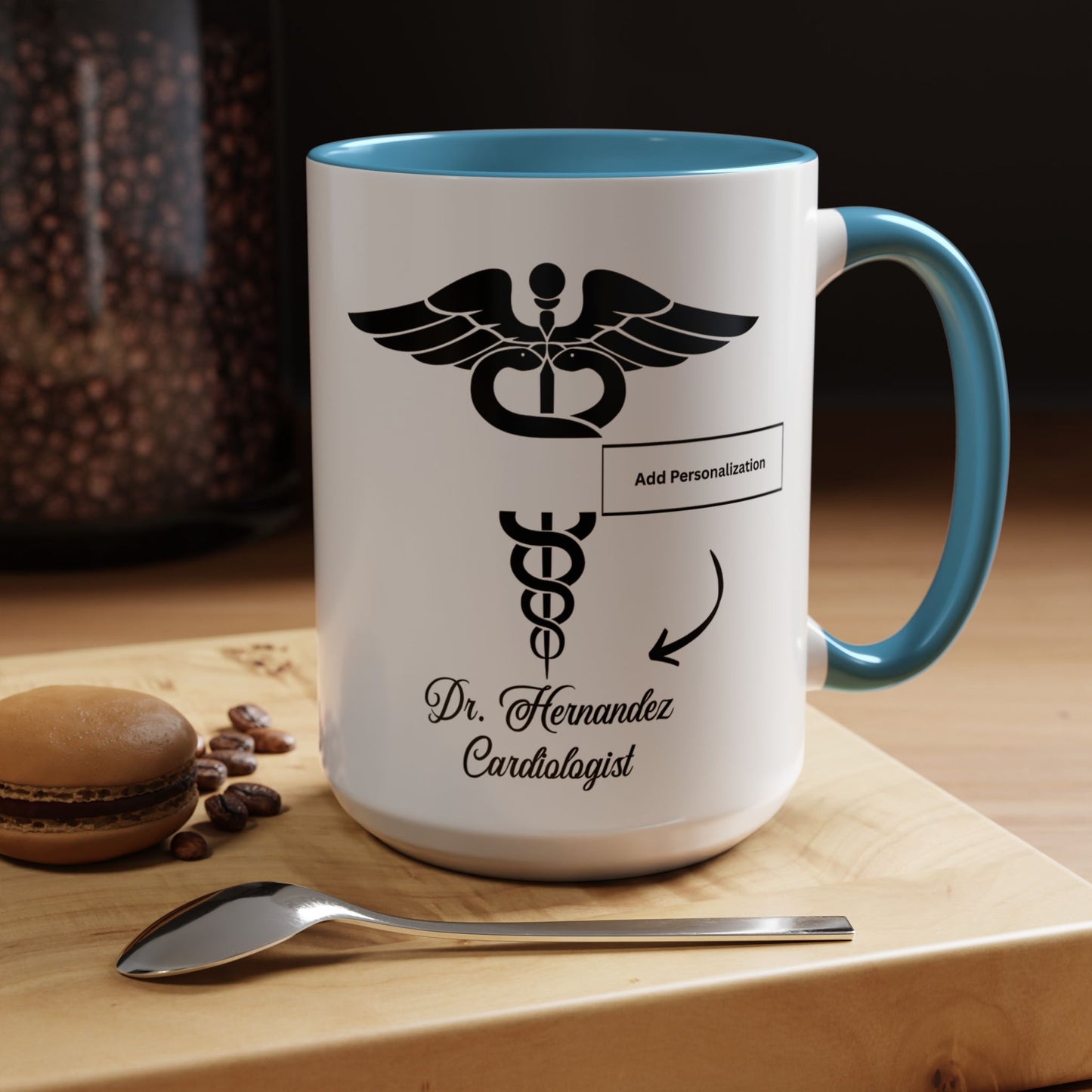 Medical MD Accent Coffee Mug | Father's Day Gift, Dad Mug, Coffee Lover Gift, Family Appreciation, Unique Drinking Cup