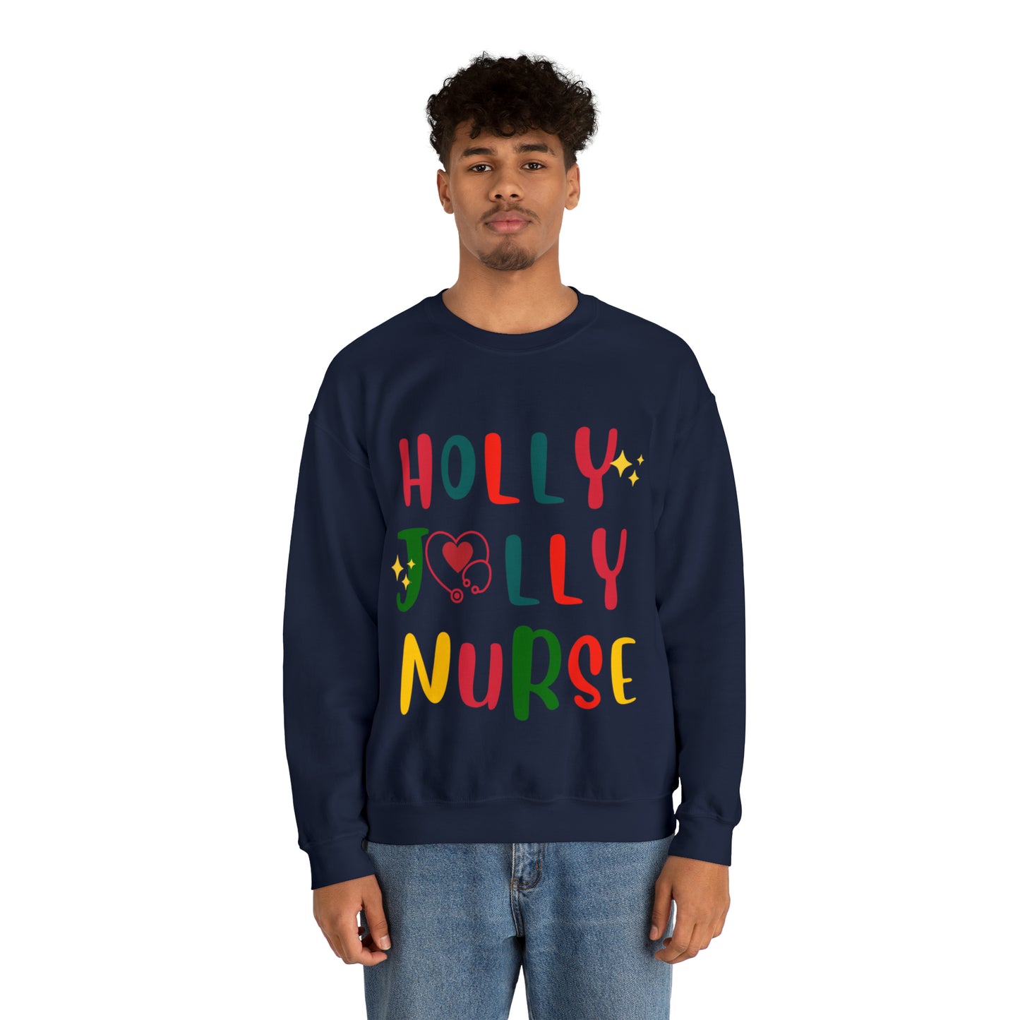 Santa's HollyJolly Nurse, Christmas Shirt, Christmas Gift, Nurse Christmas Sweatshirt, Nurse Xmas Shirt, Cute Nurse Pullover