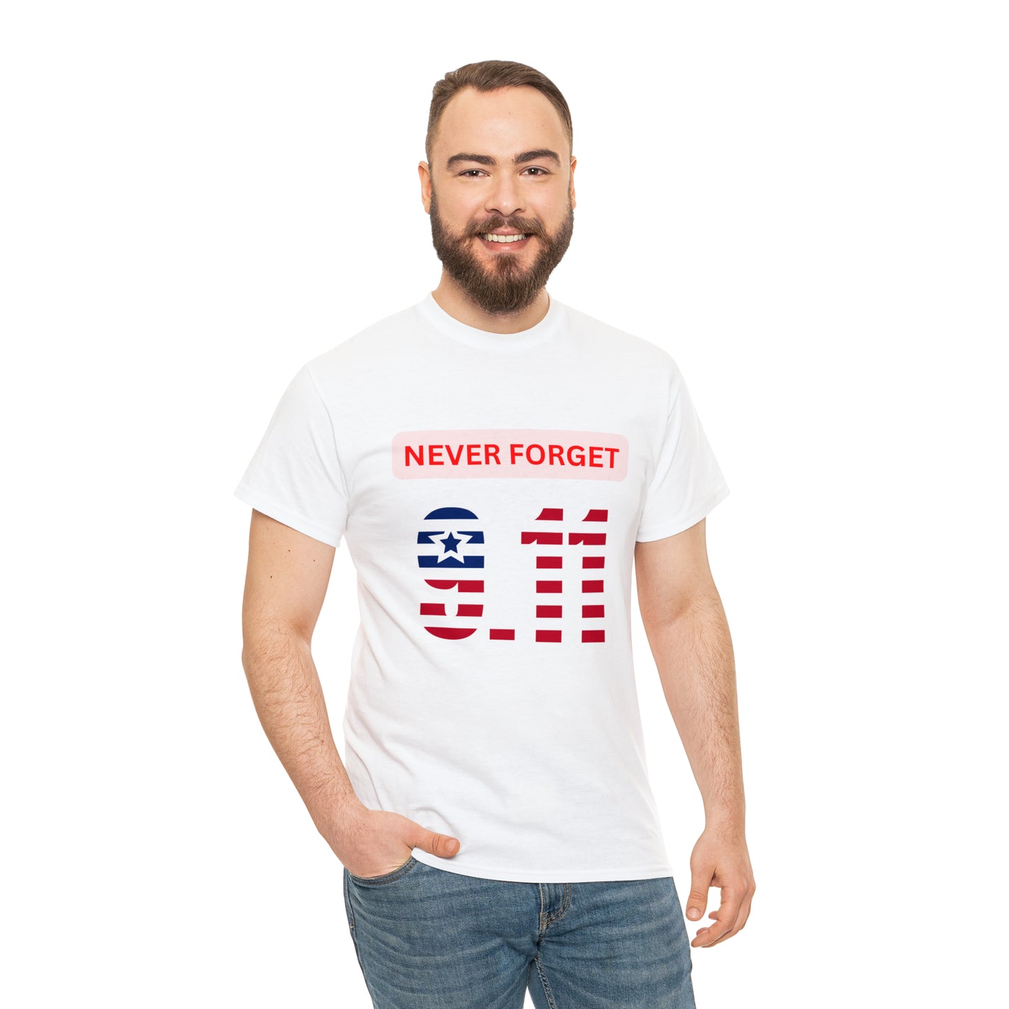 Unisex Heavy Cotton Tee - Never Forget 9/11