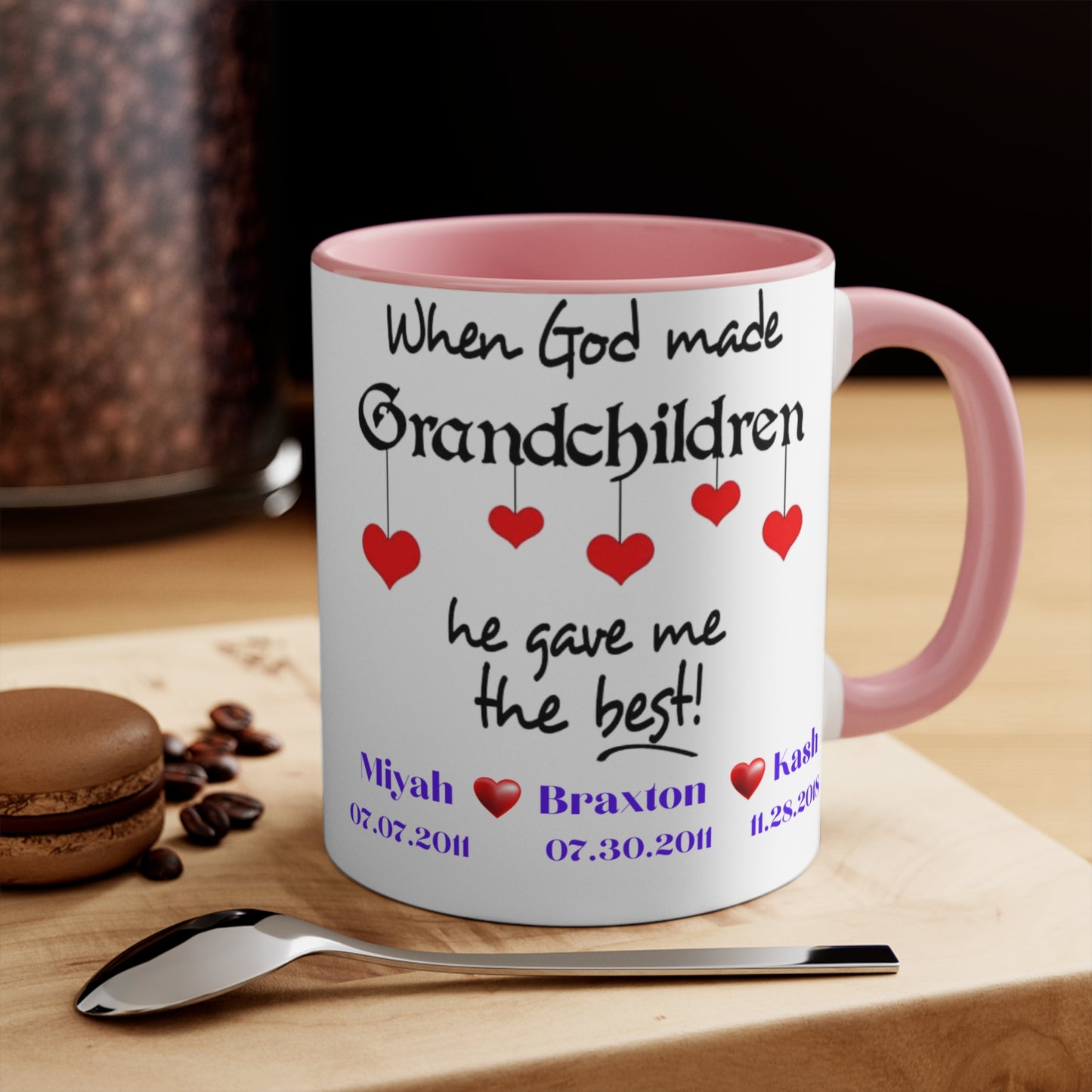 Personalized Grandma Mug With Names, Gift for Grandma, Grandparent Mug, Grandma Mug with Grandchildren's Name, Grandma Cup with Names