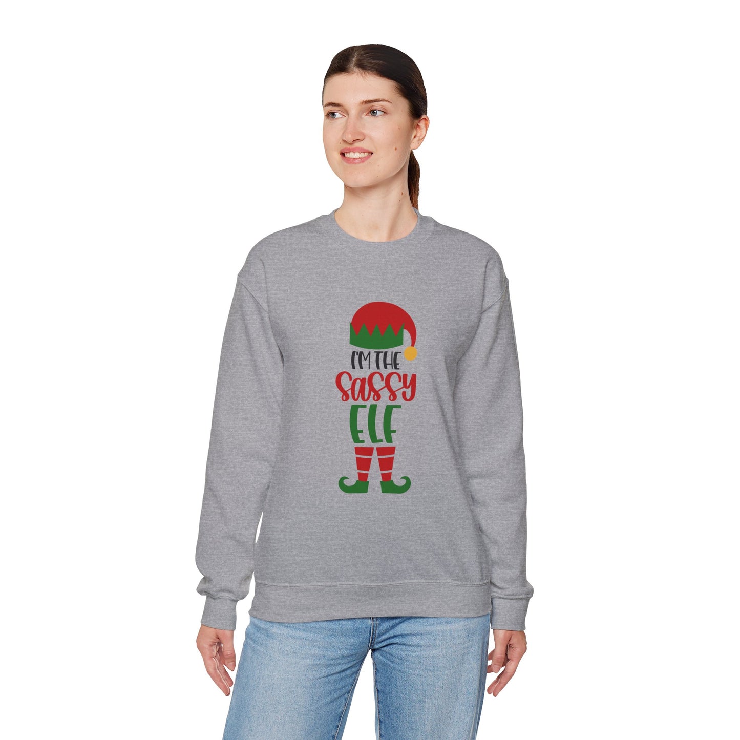I'm the Sassy One Unisex Heavy Blend Crewneck Sweatshirt, Funny T-shirt, Christmas Shirt, Christmas Slogan Shirts, Christmas Sweater, Santa Shirt