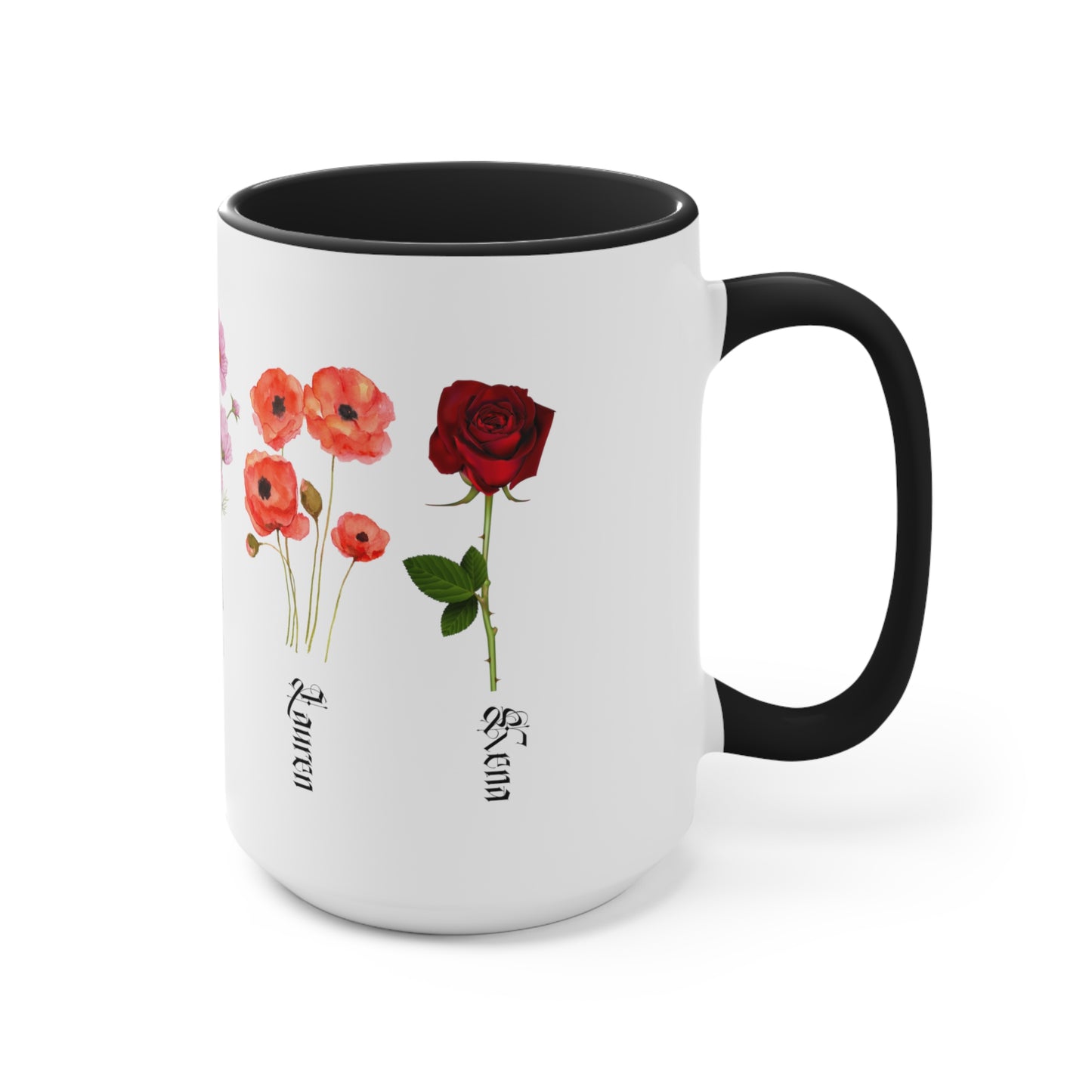 Custom Birth Month Flower mug, Mother's Day Gift, Plant Mom Mug, Custom Mom Mug, Mothers Day Mug, Plant mom mug Two-Tone Coffee Mugs