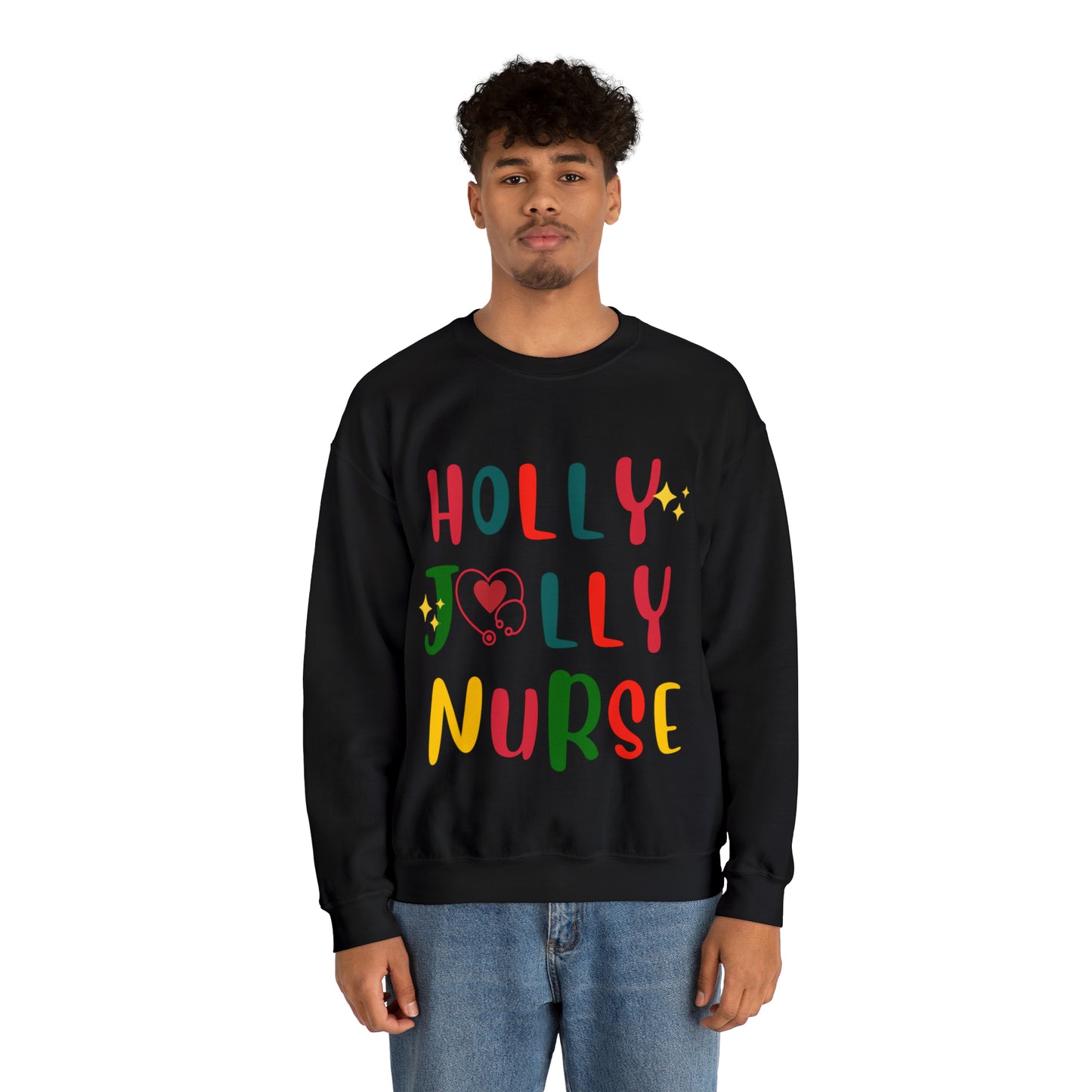 Santa's HollyJolly Nurse, Christmas Shirt, Christmas Gift, Nurse Christmas Sweatshirt, Nurse Xmas Shirt, Cute Nurse Pullover