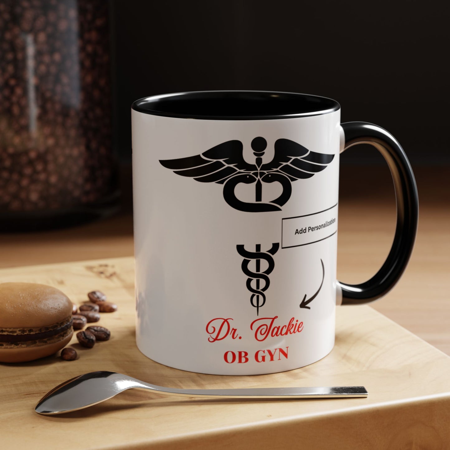Personalized Accent Coffee Mug | Father's Day Gift, Dad Mug, Coffee Lover Gift, Family Appreciation, Unique Drinking Cup