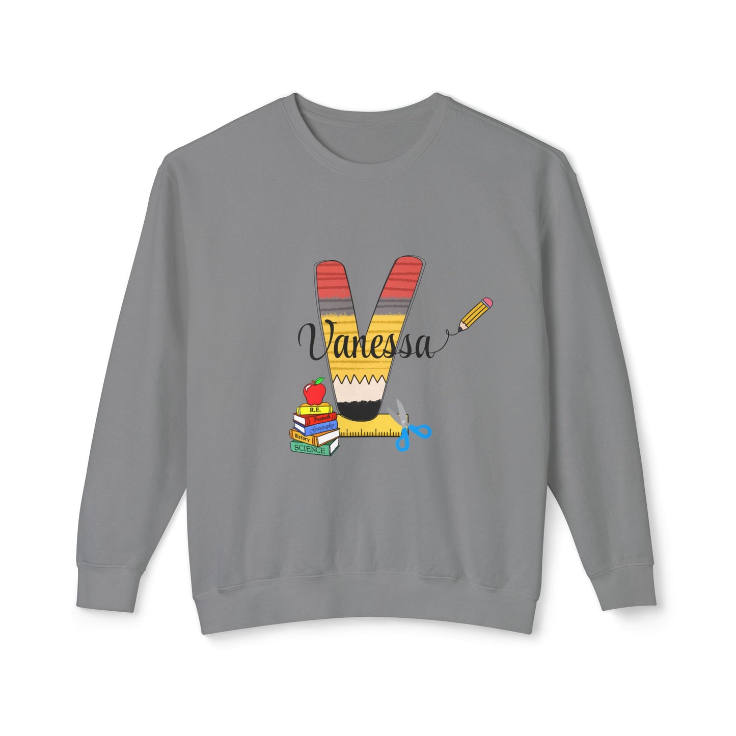 Custom name unisex alphabet sweatshirt for youth, toddlers & adults. Toddler and preschool gift, First Day Of School, fun shirt for youth