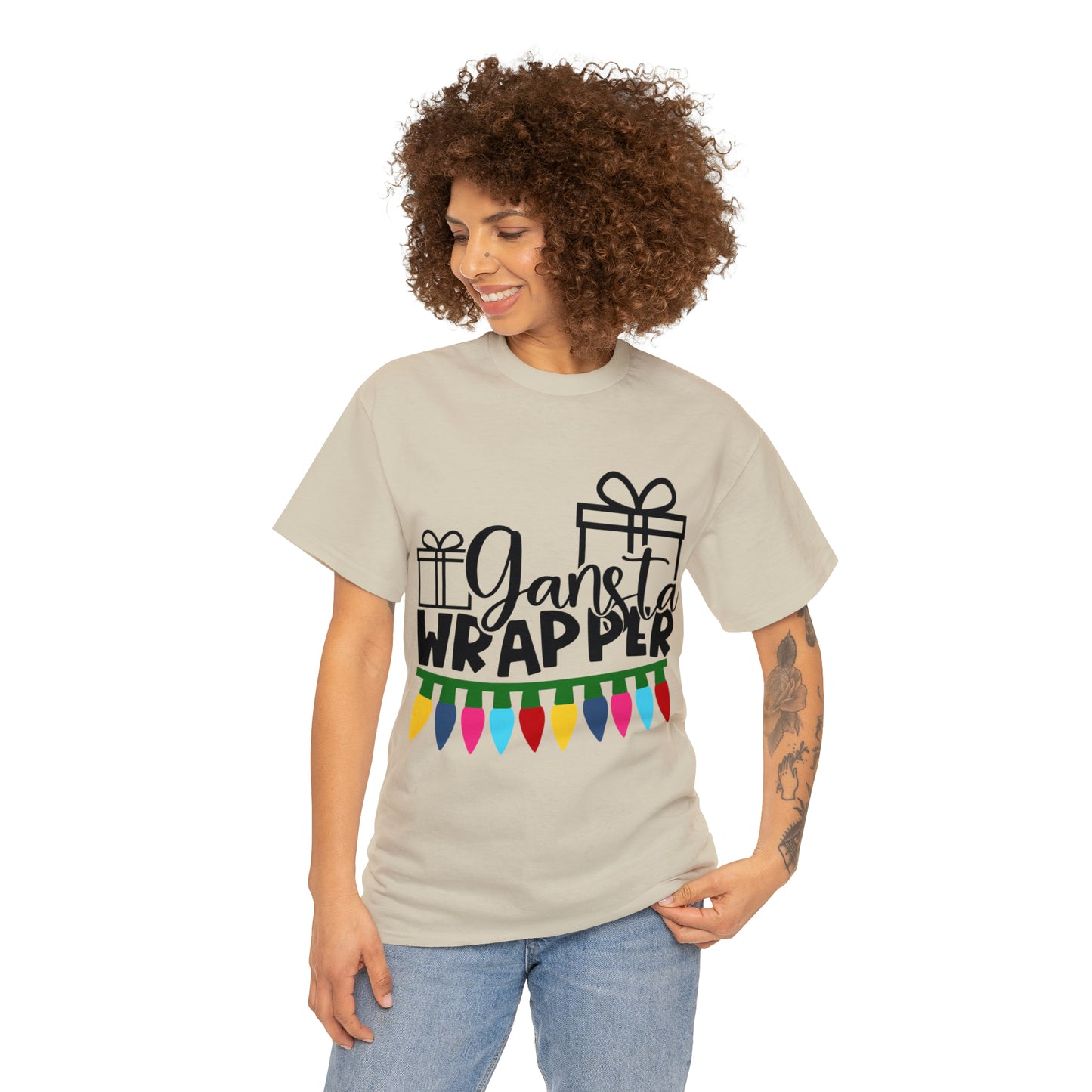 Gangsta Wrapper Christmas Unisex T-Shirt, Ugly Christmas shirt, Christmas shirts, womens shirts, funny t-shirt, xmas t shirts